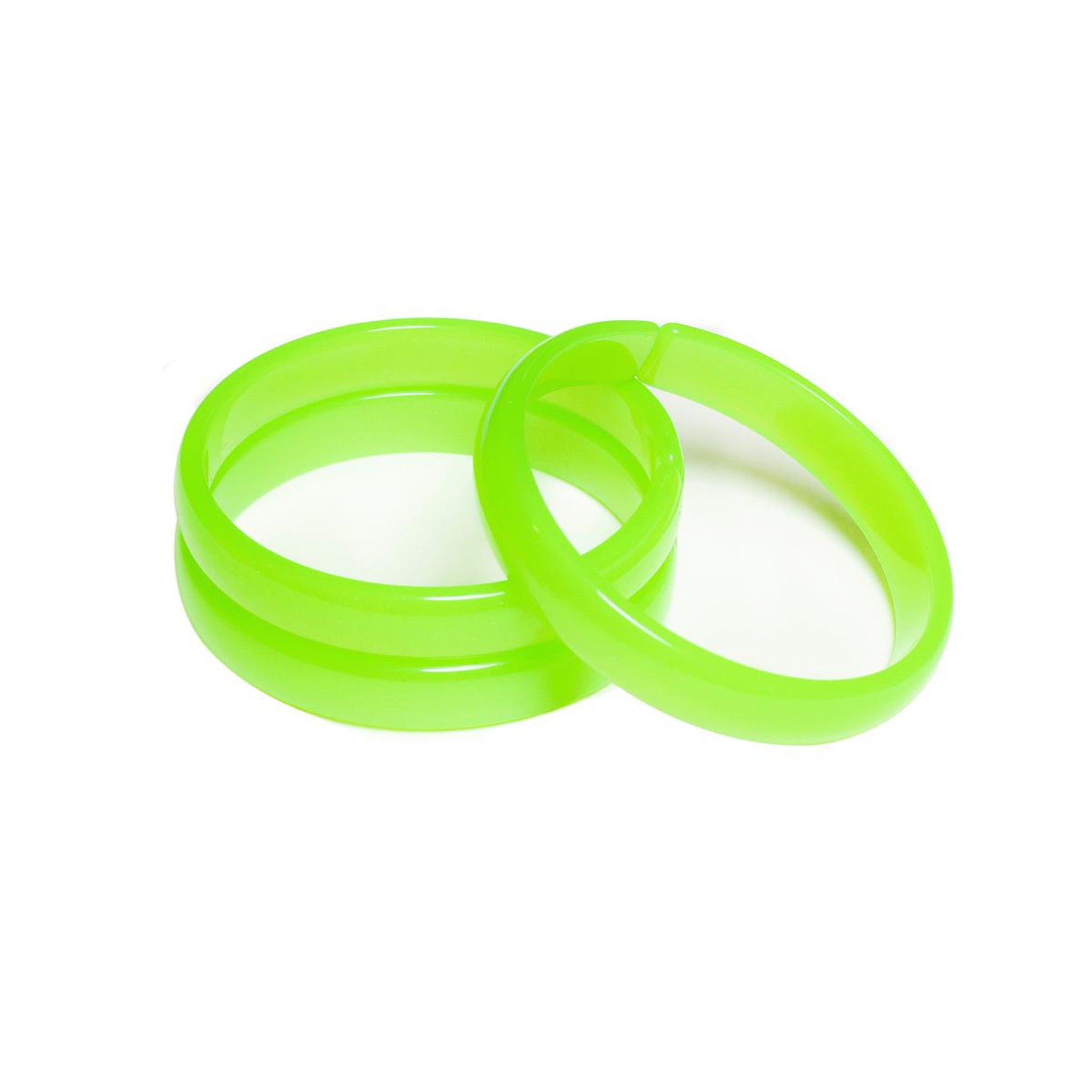 Neon Green Bangles - Set/3