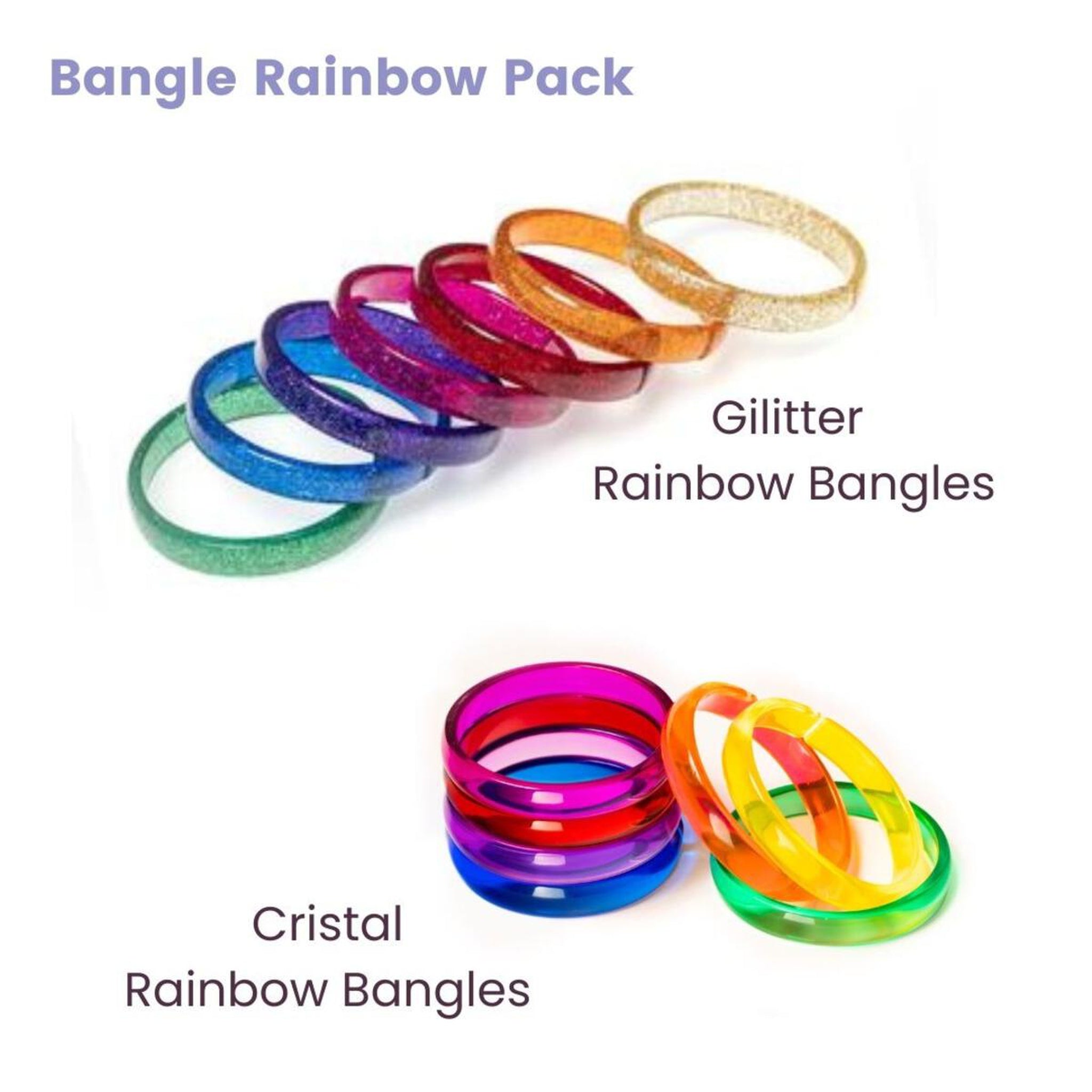 Rainbow Bangle Set of 7