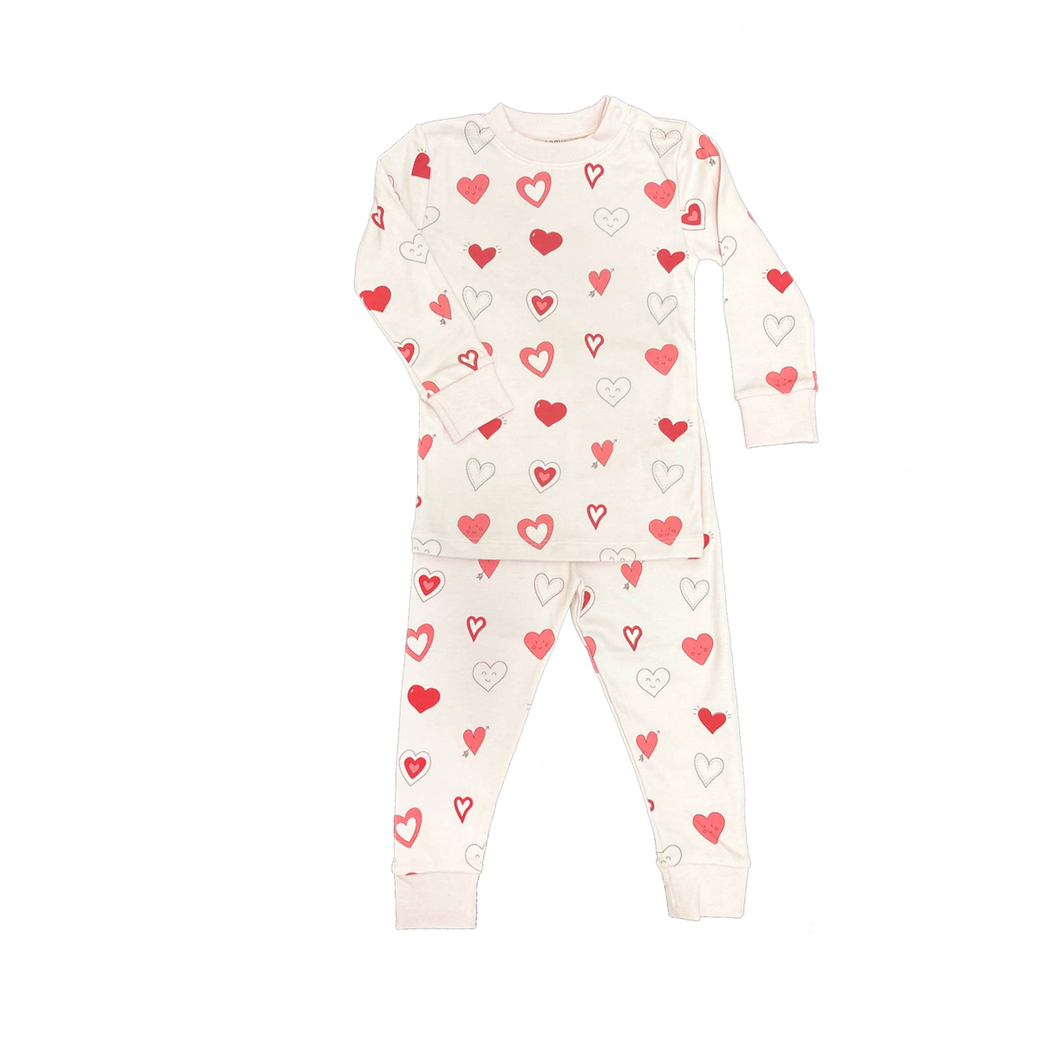 Valentines Hearts Long Sleeve Pajama Set