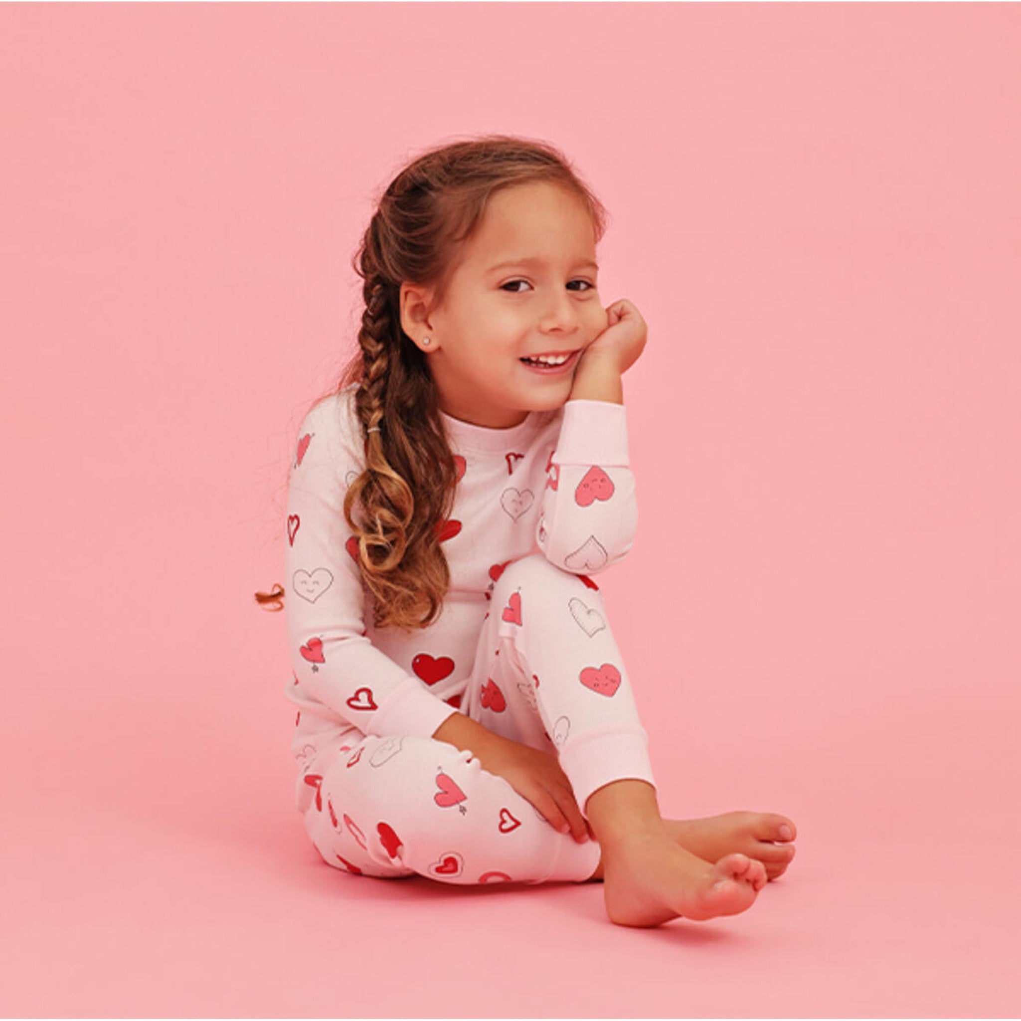 Valentines Hearts Long Sleeve Pajama Set