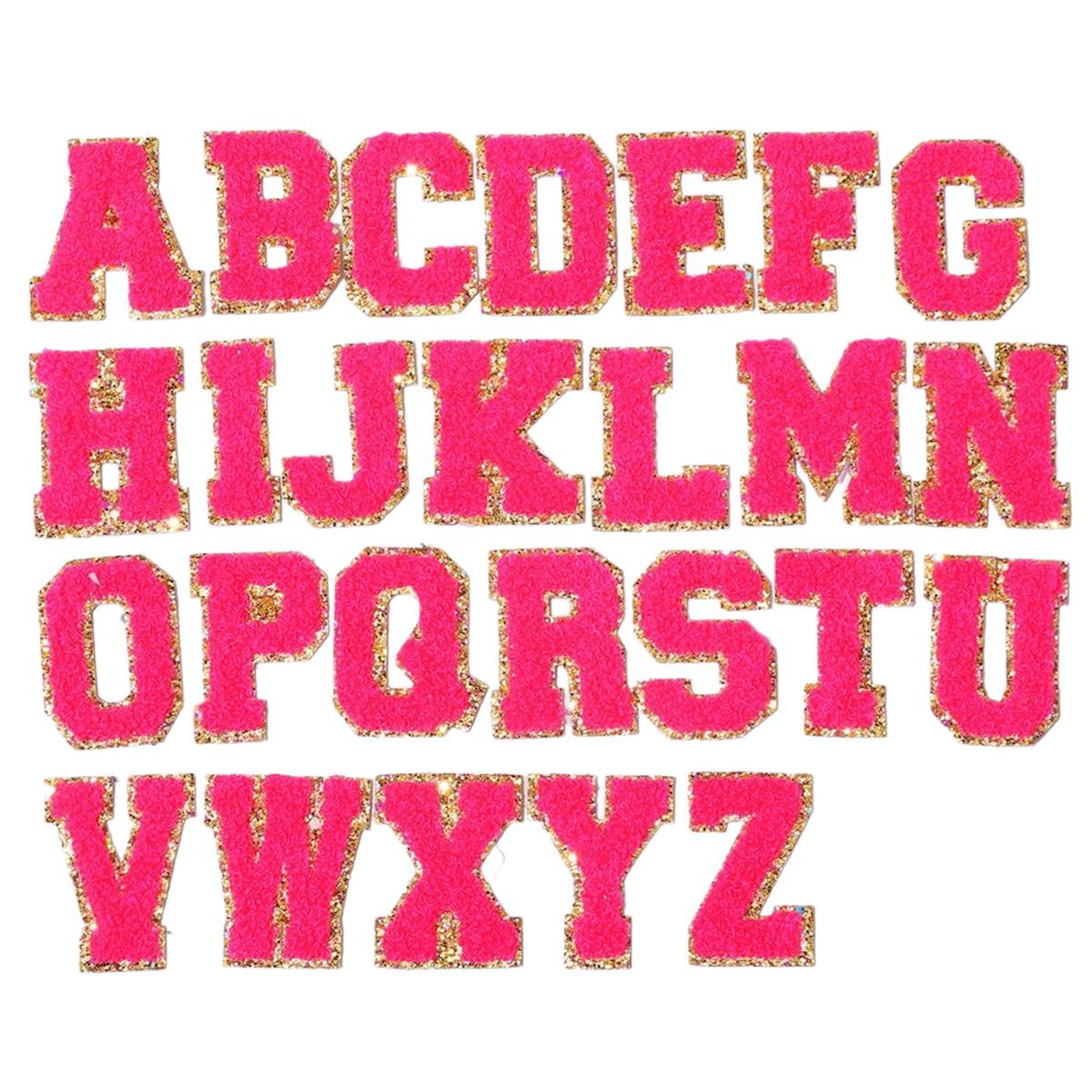 Bubble Letter Patches - Flamingo