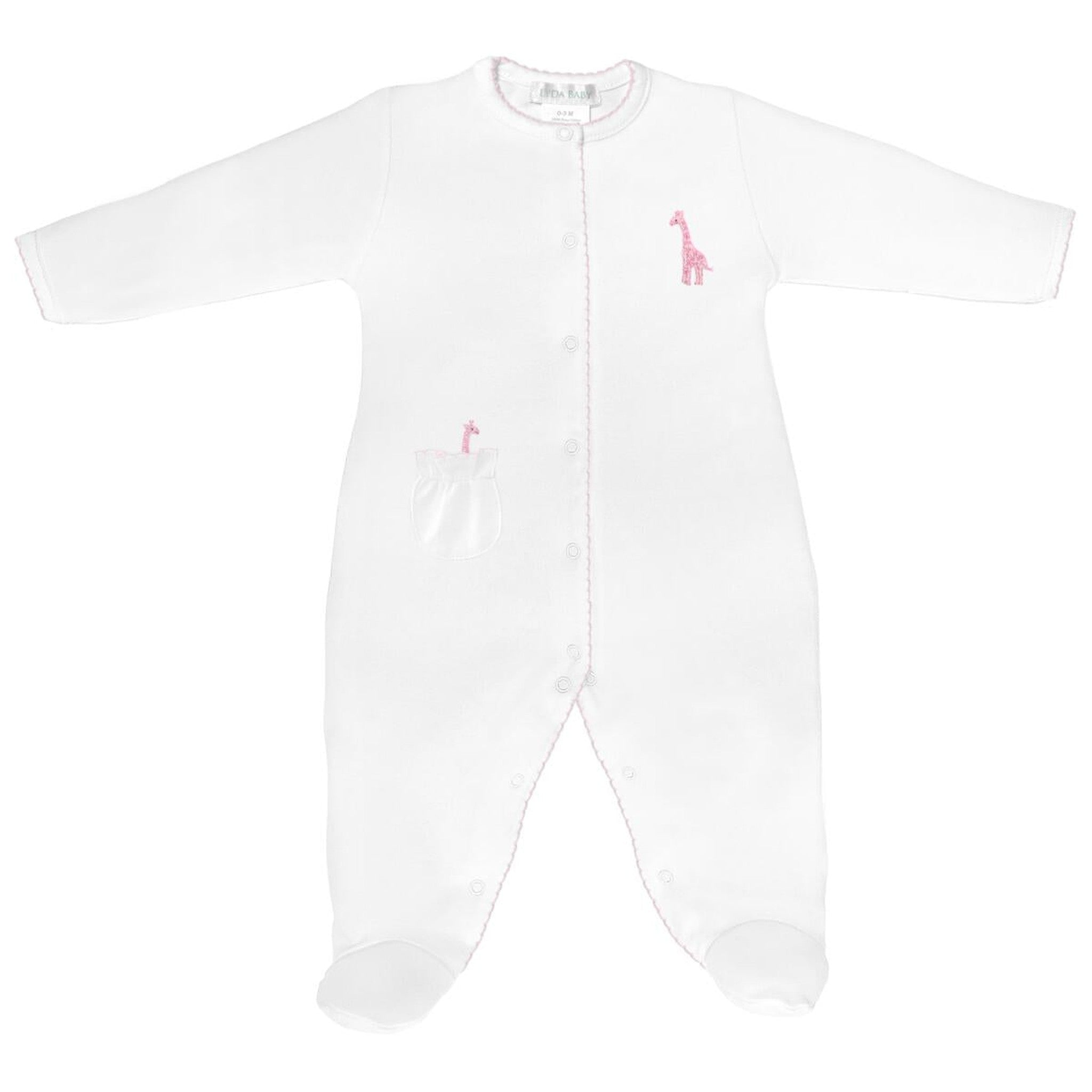 Safari Baby Girl Pima Footie