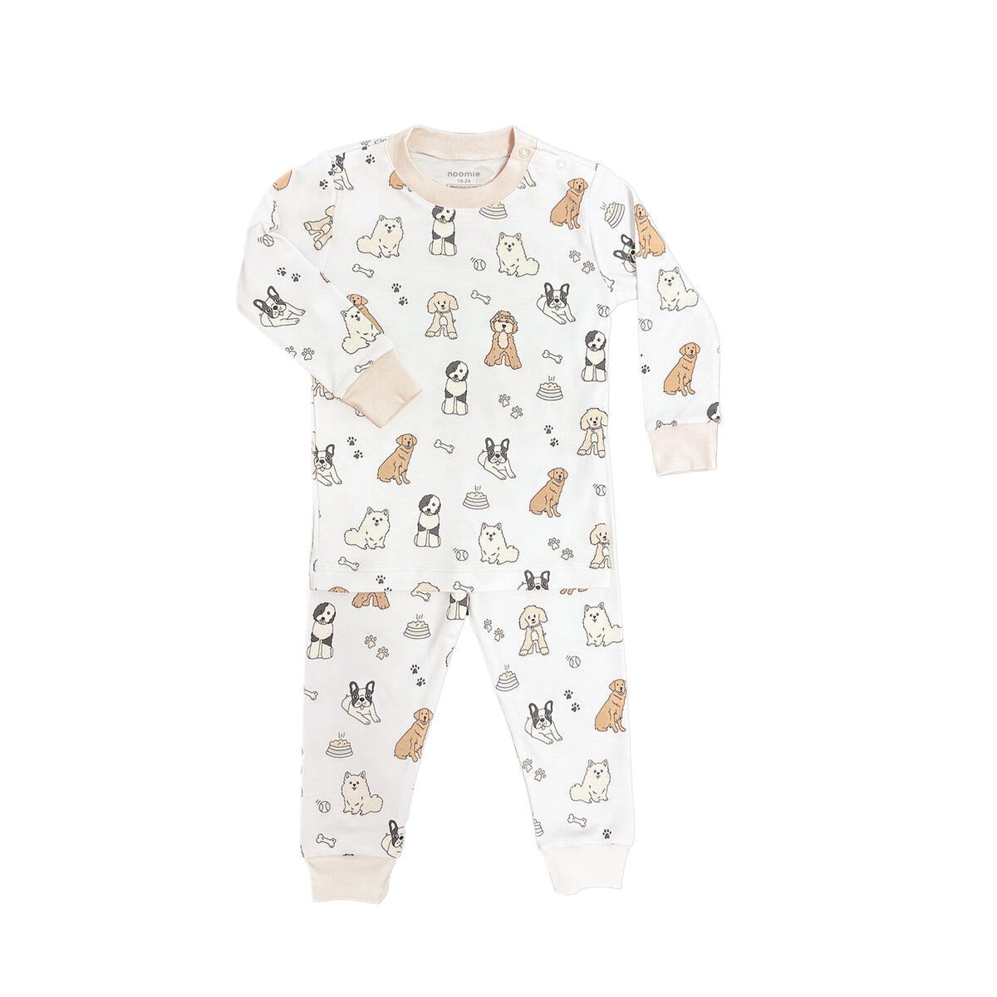 Doggie White Pajama Set