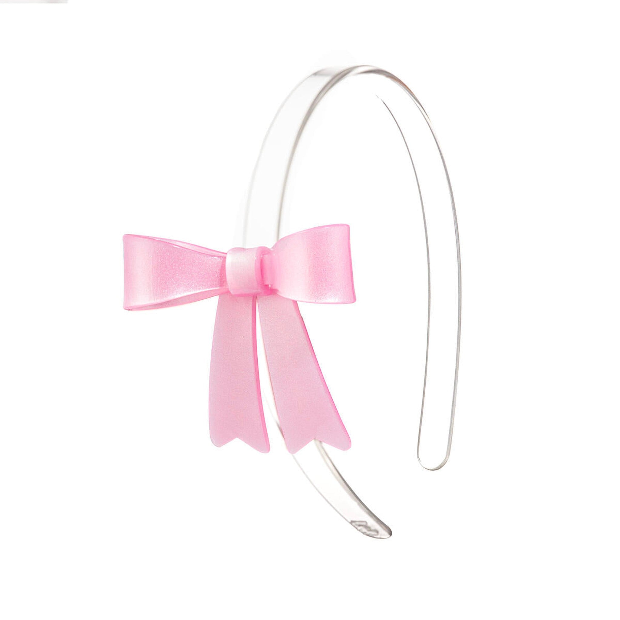 Bow French Satin Pink Headband