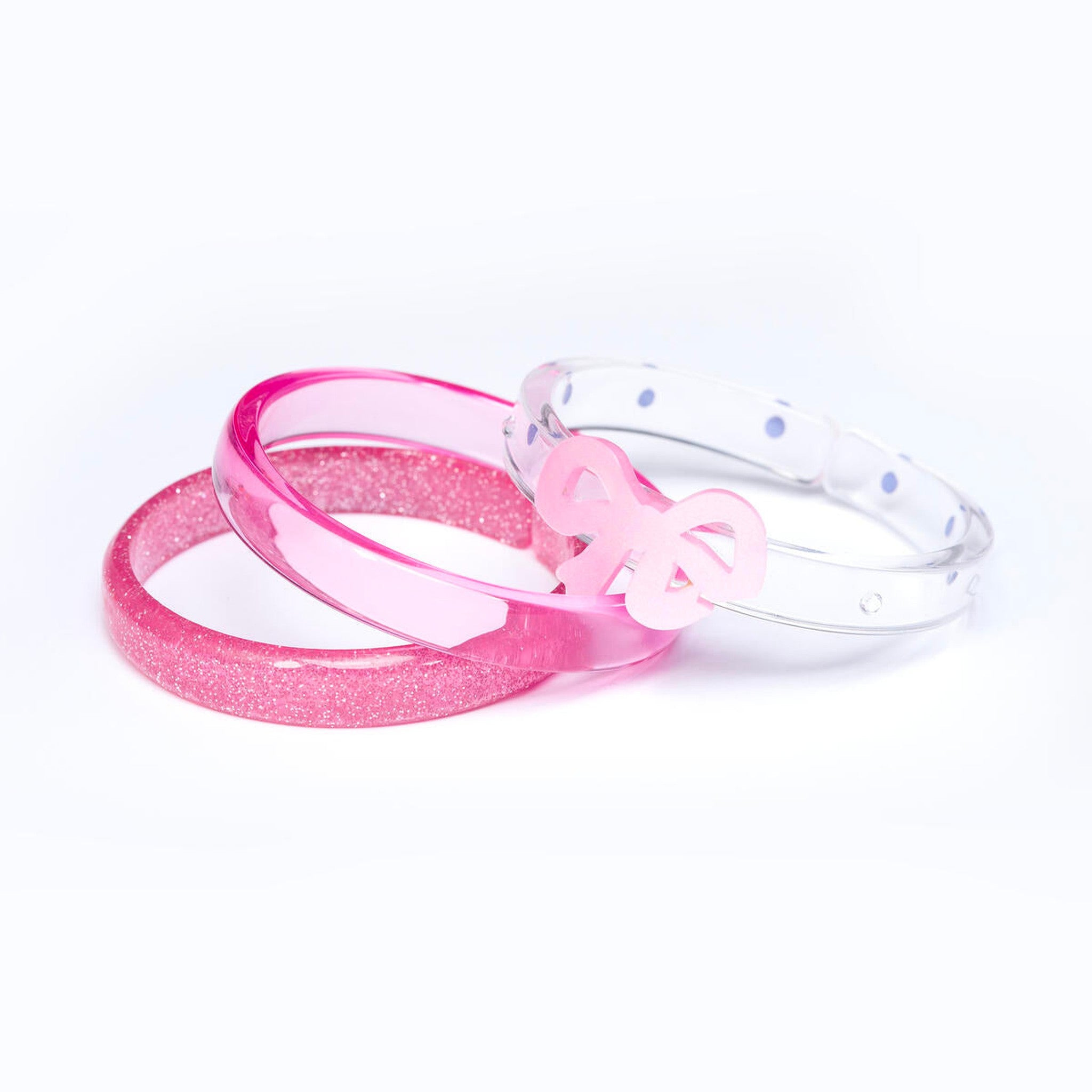 Bow Fany Satin Pink Bangles