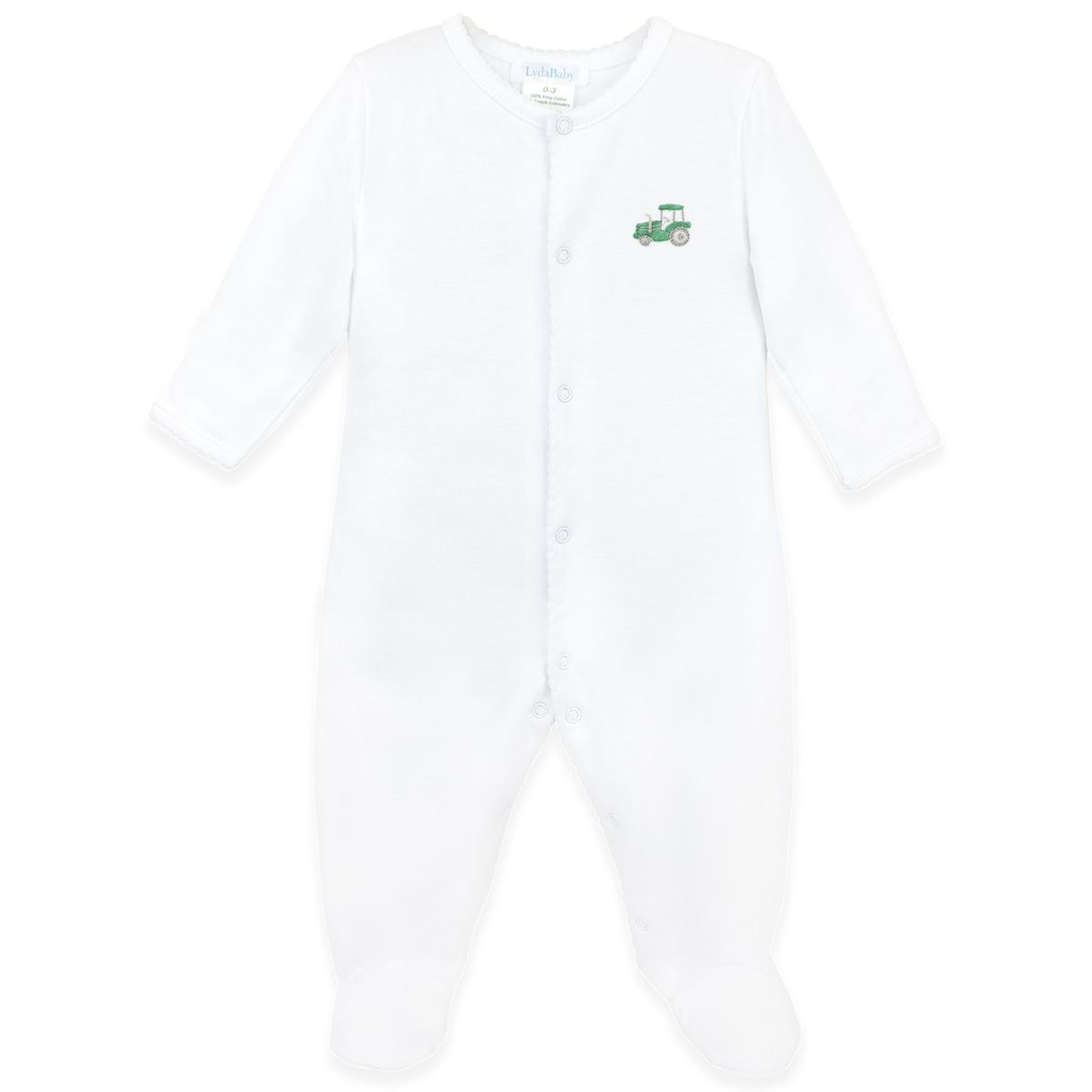 Construction Embroidered Pima Footie