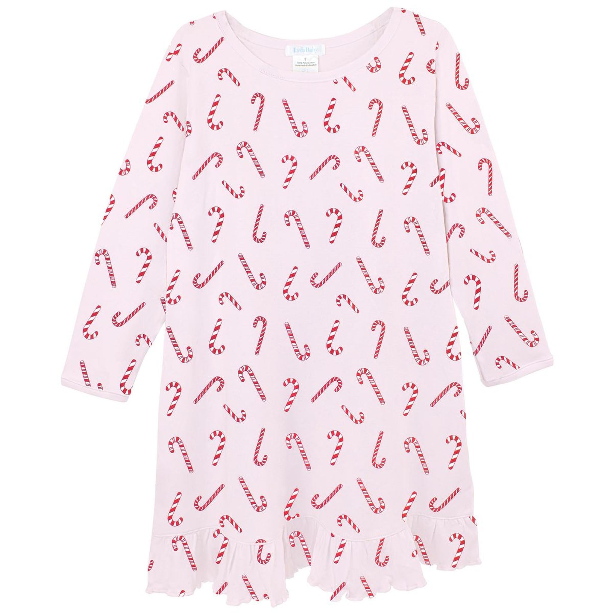 Pink Candy Cane Pima Nightgown