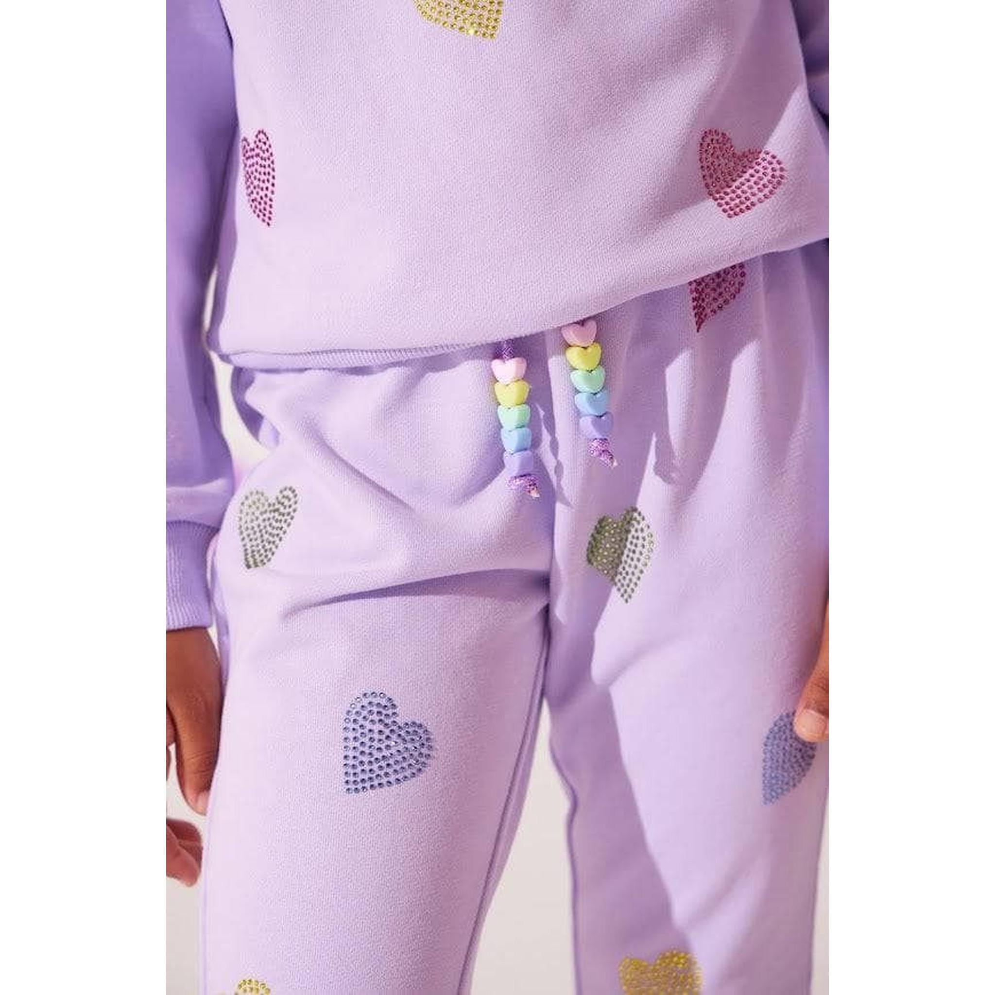 Lavender Crystal Hearts Set