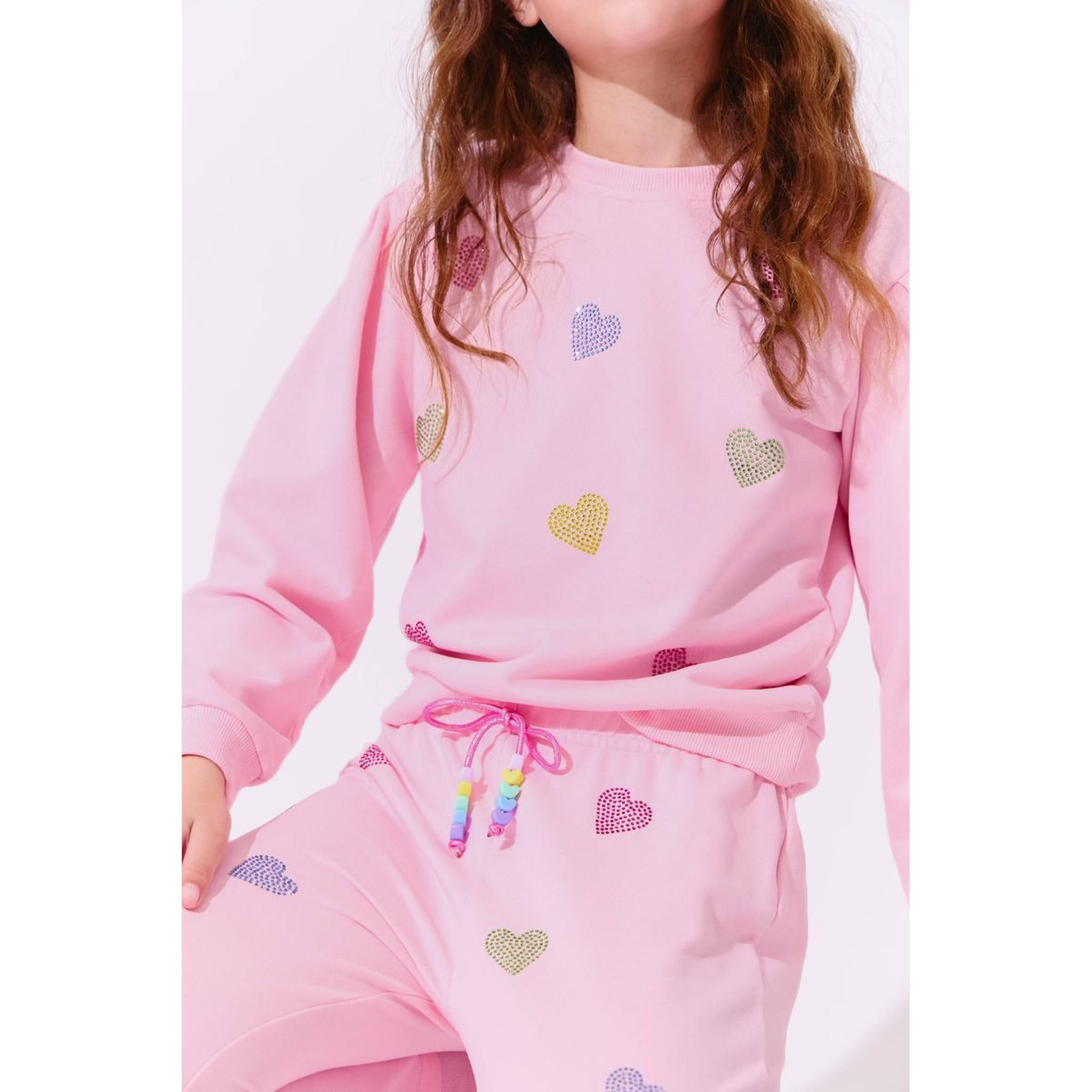Pink Crystal Hearts Set