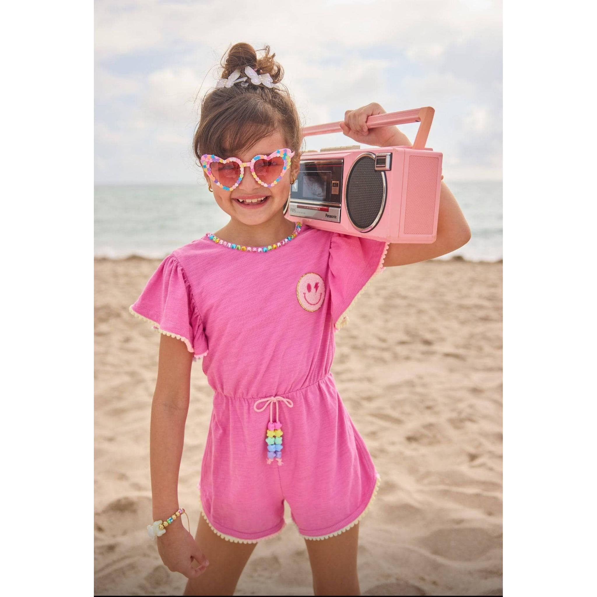Pink Gems Emoji Romper