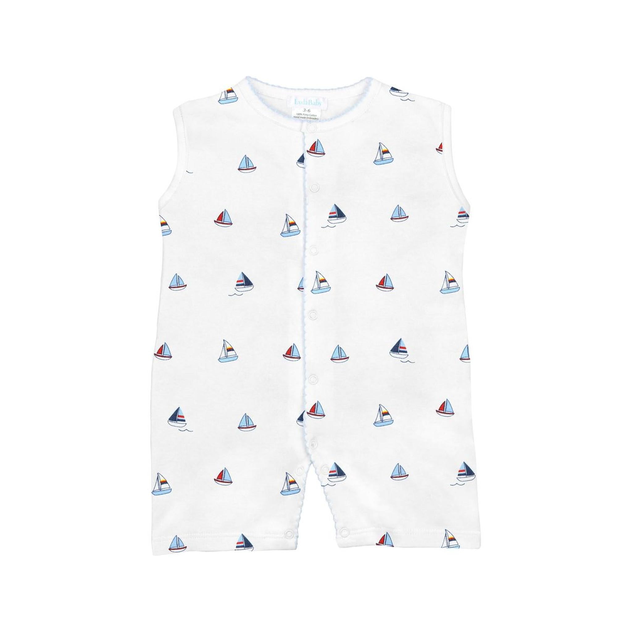 Small Sailboat Pima Romper