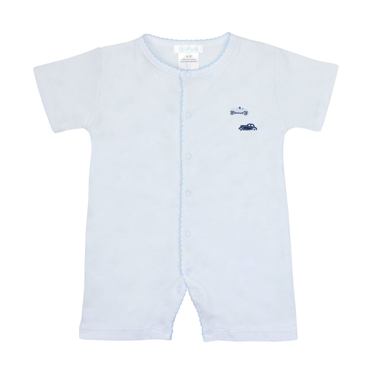 Classic Whip Embroidered Pima Romper