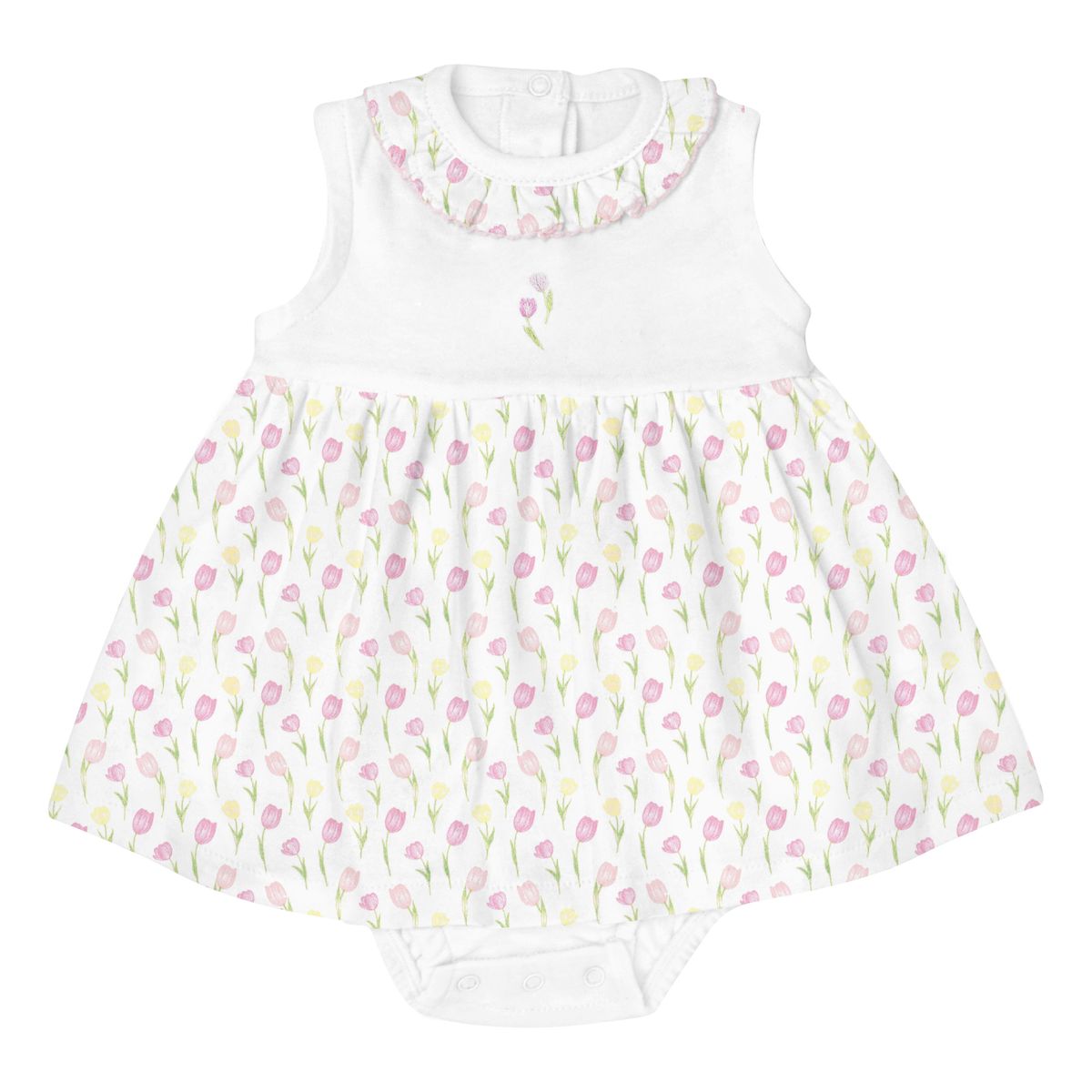Tulip Fields Embroidered Pima Dress