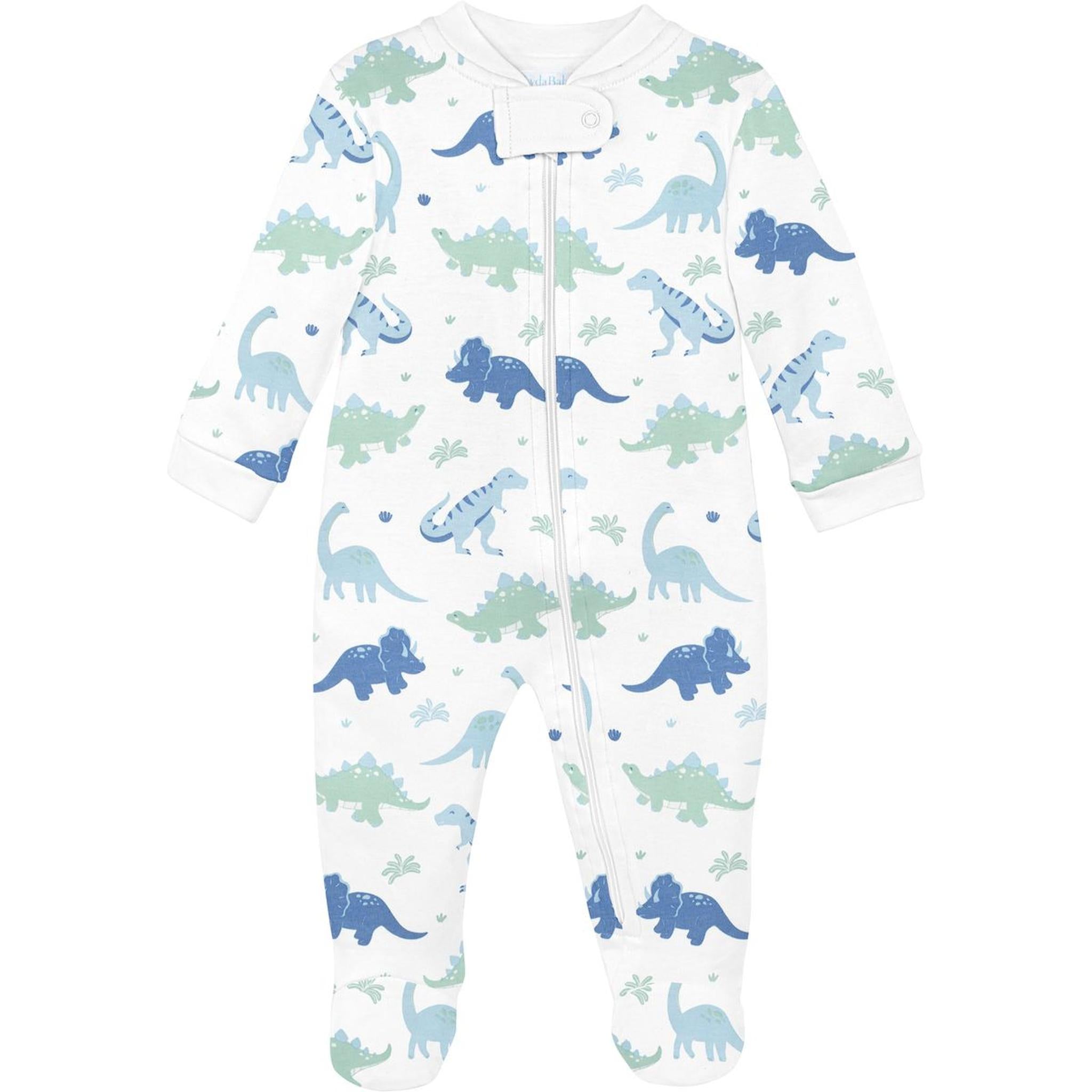 Dino Zipper Pima Footie