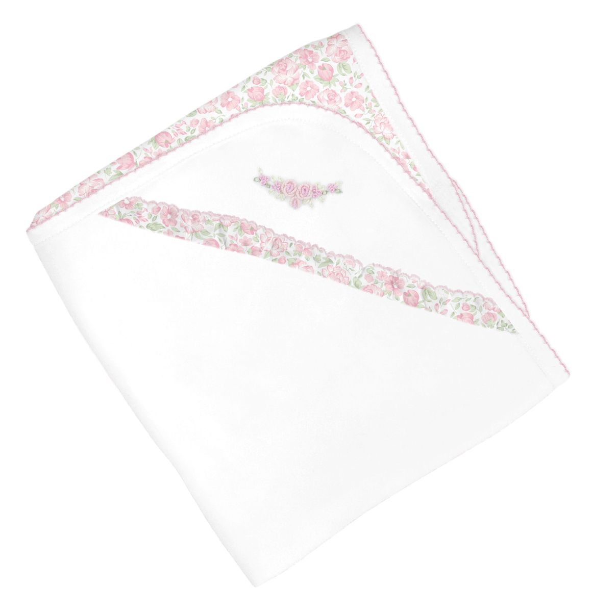 Elegant FLoral Embroidered Pima Blanket