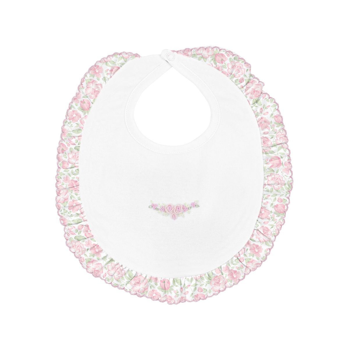 Elegant FLoral Pima Burp & Bib