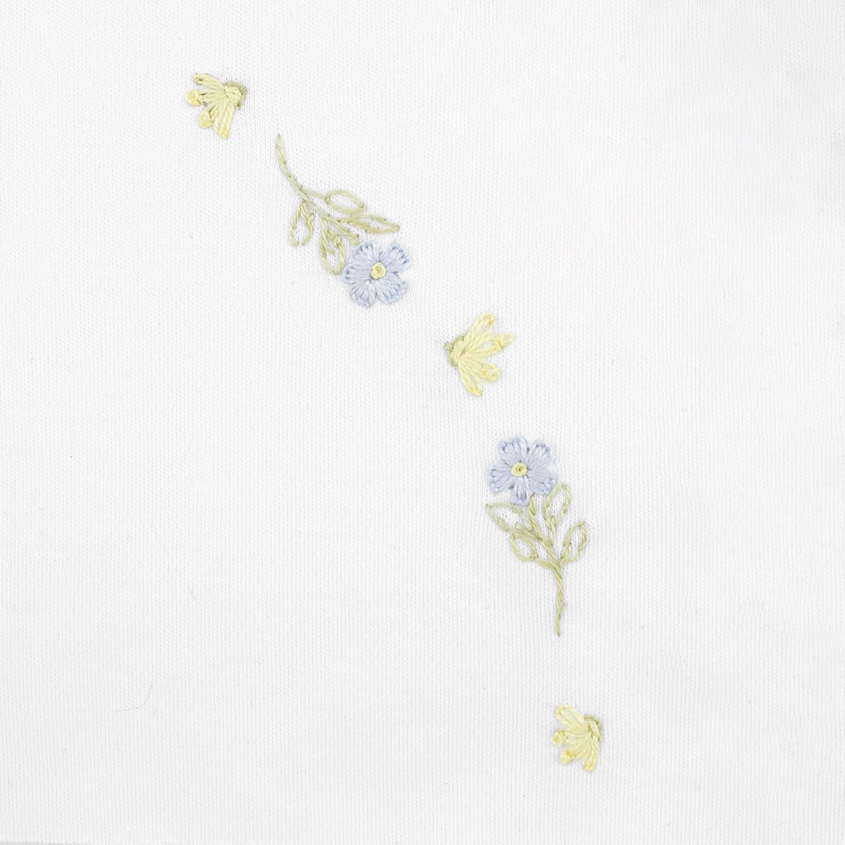 Serene Floral Embroidered Pima Dress