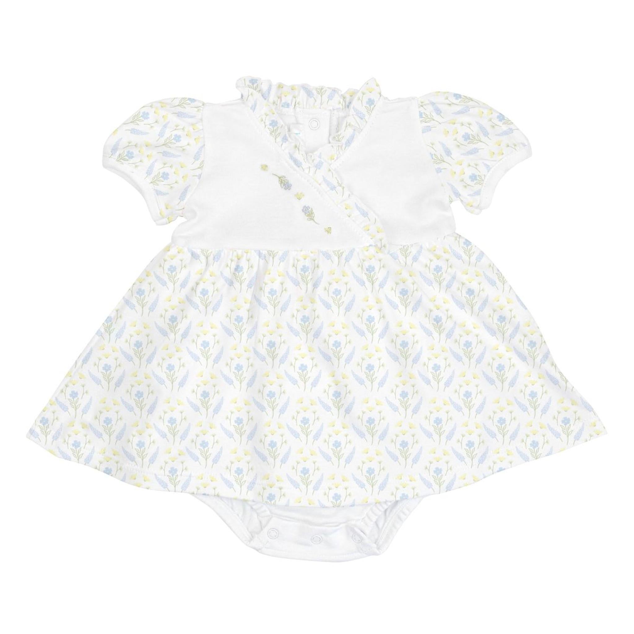 Serene Floral Embroidered Pima Dress