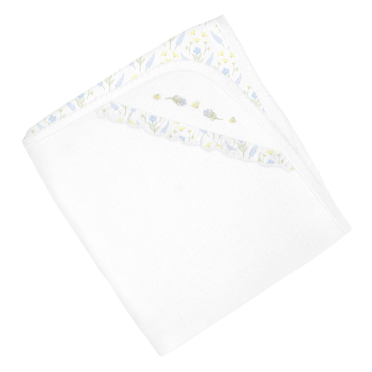 Serene Floral Embroidered Pima Blanket