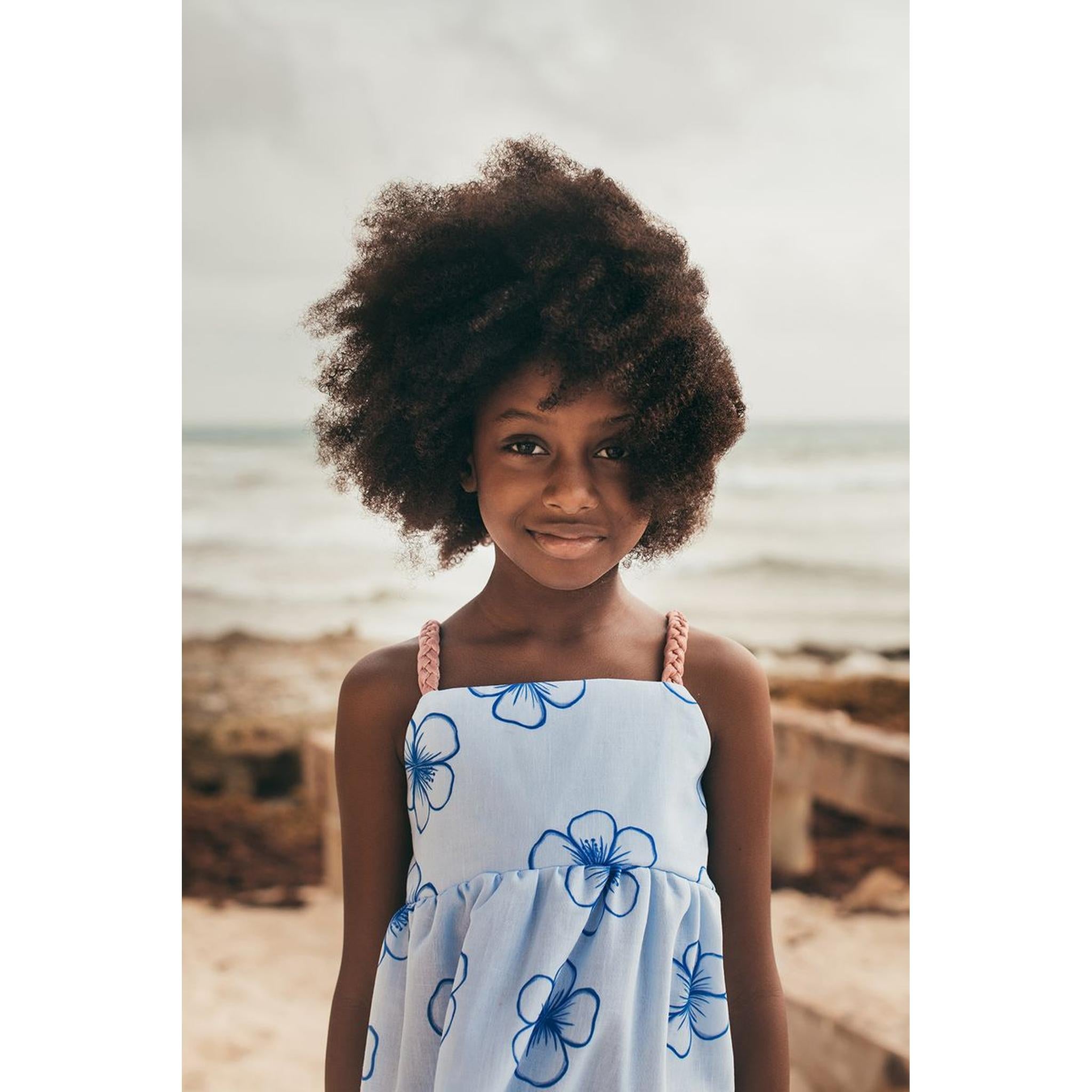 ISLEÑO DRESS - SEA FLOWER AGUA