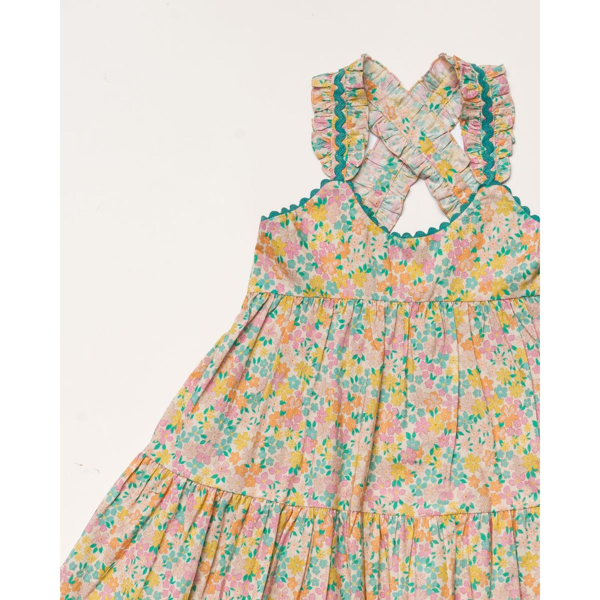 Laura Dress - EMMA FLORAL MINT PRINT