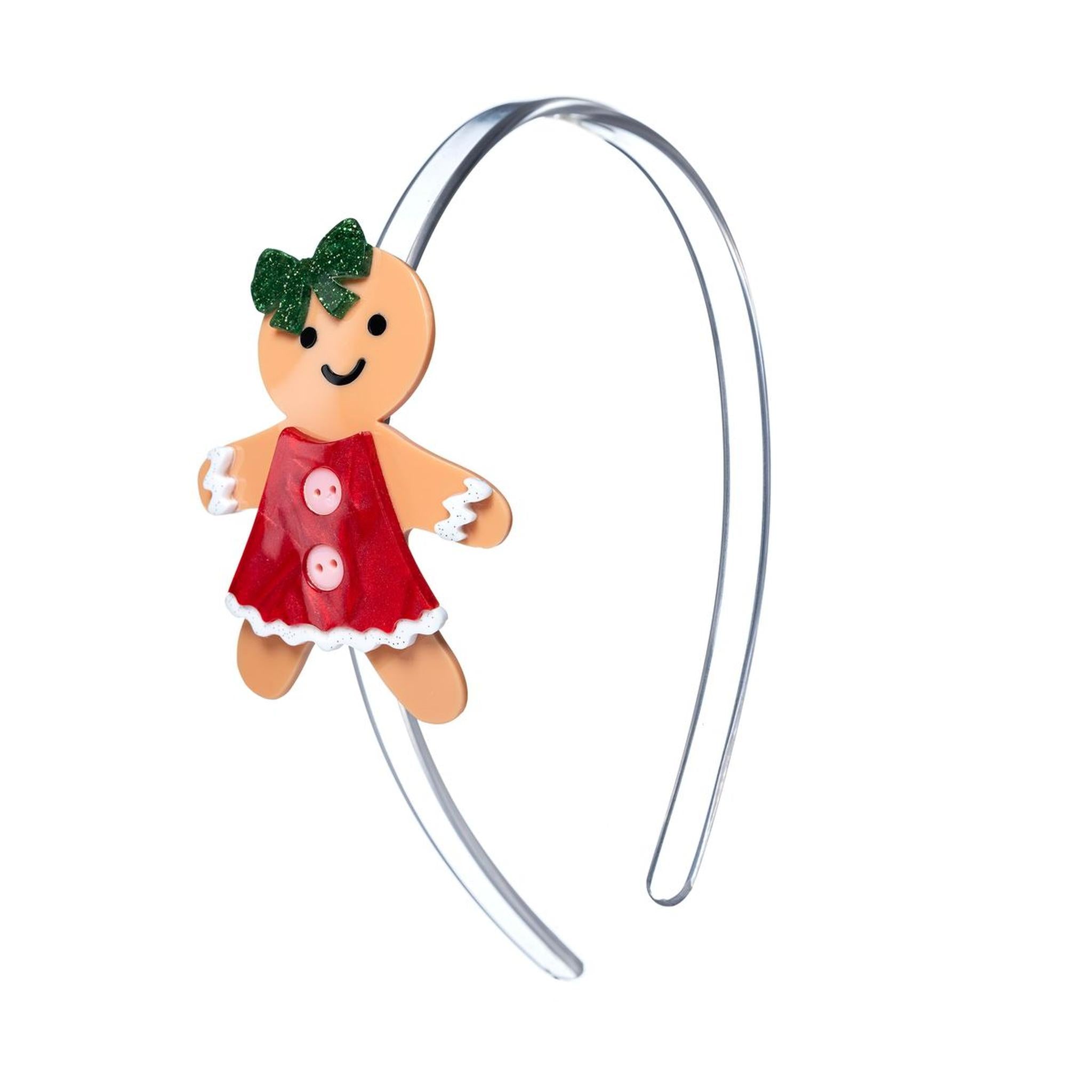 Happy Gingerbread Girl Cookie Headband