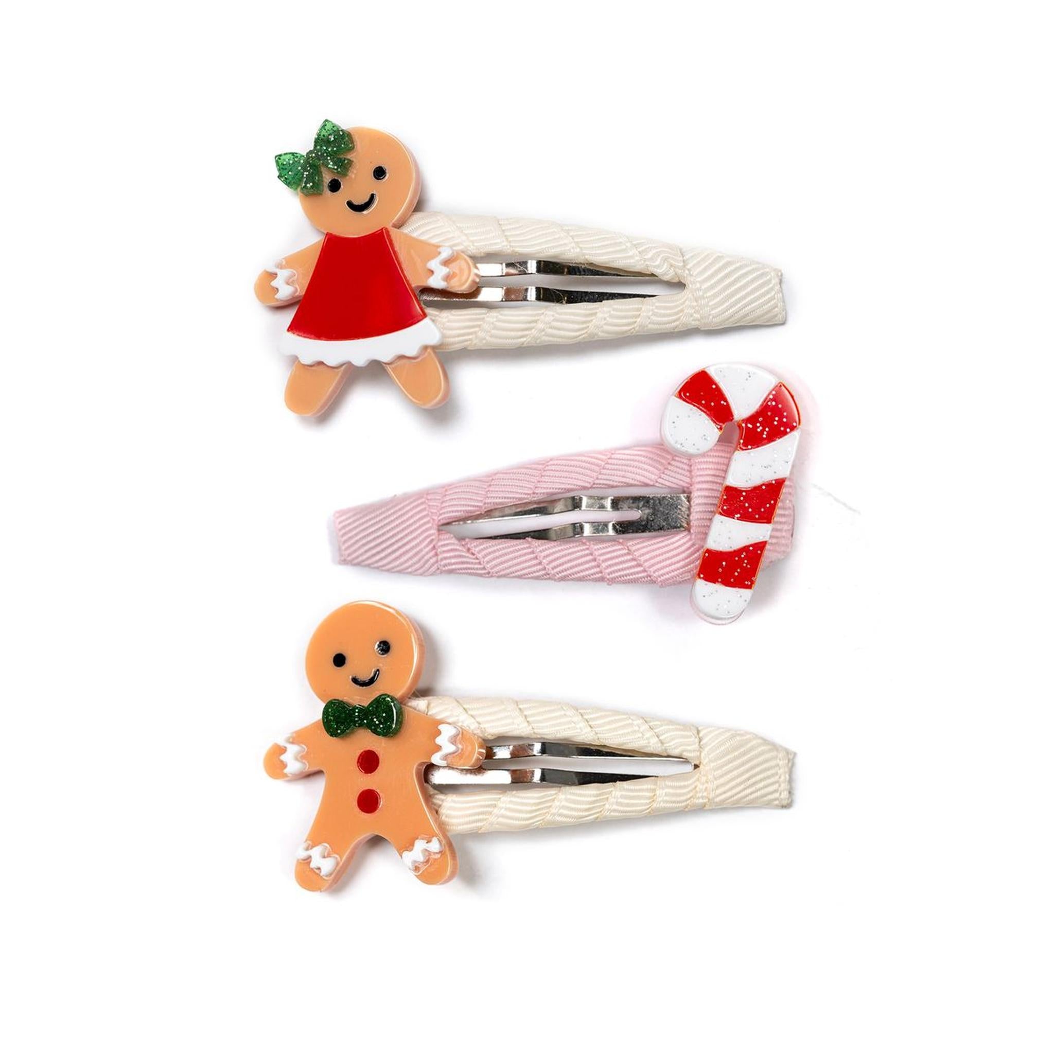 Gingerbread Candy Cane Snap Clips