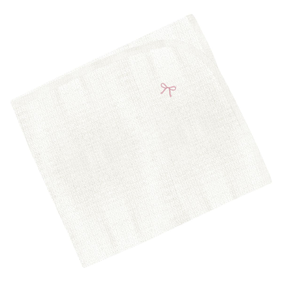Little Bow Embroidered Pima Blanket