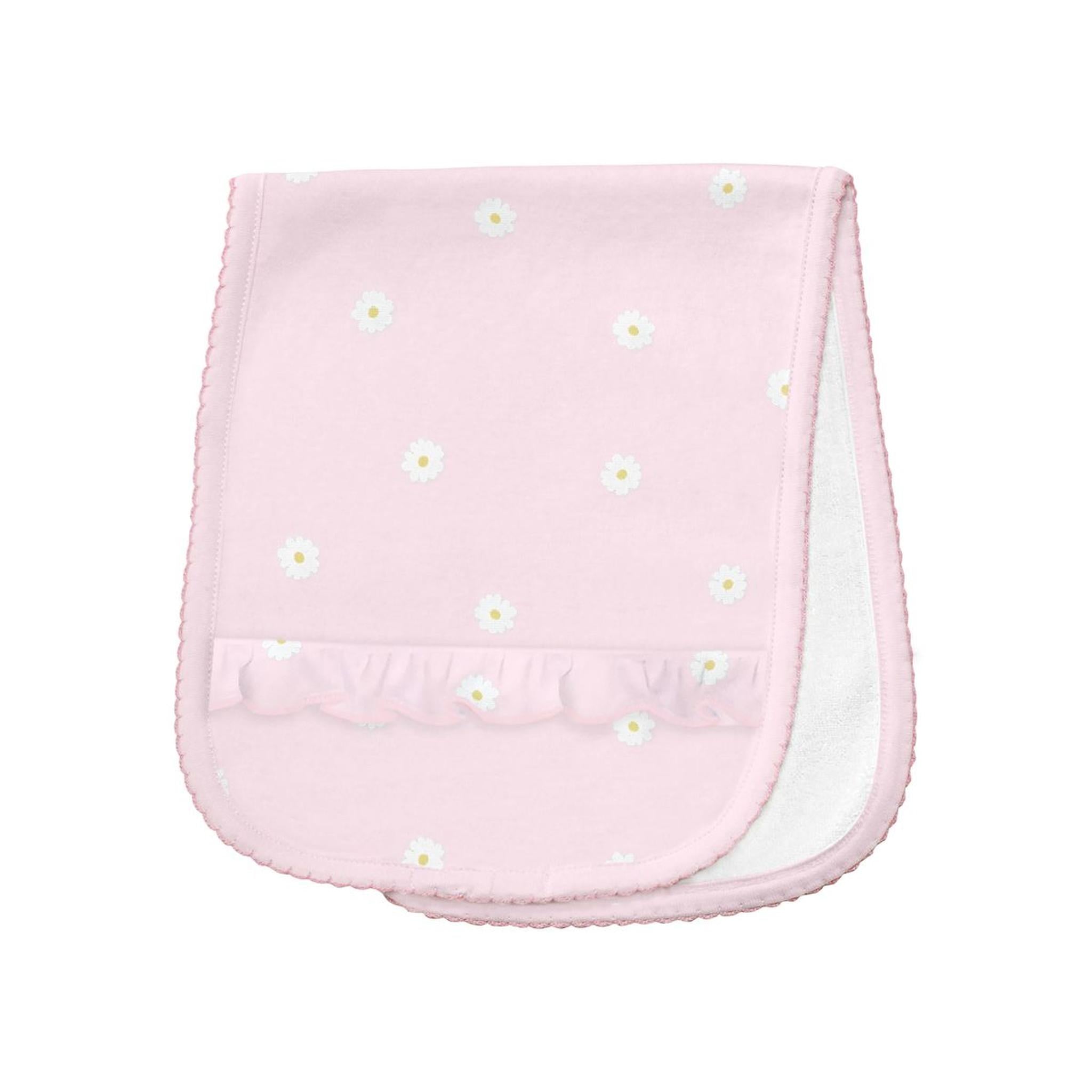 Lovely Daisies Pima Burp & Bib