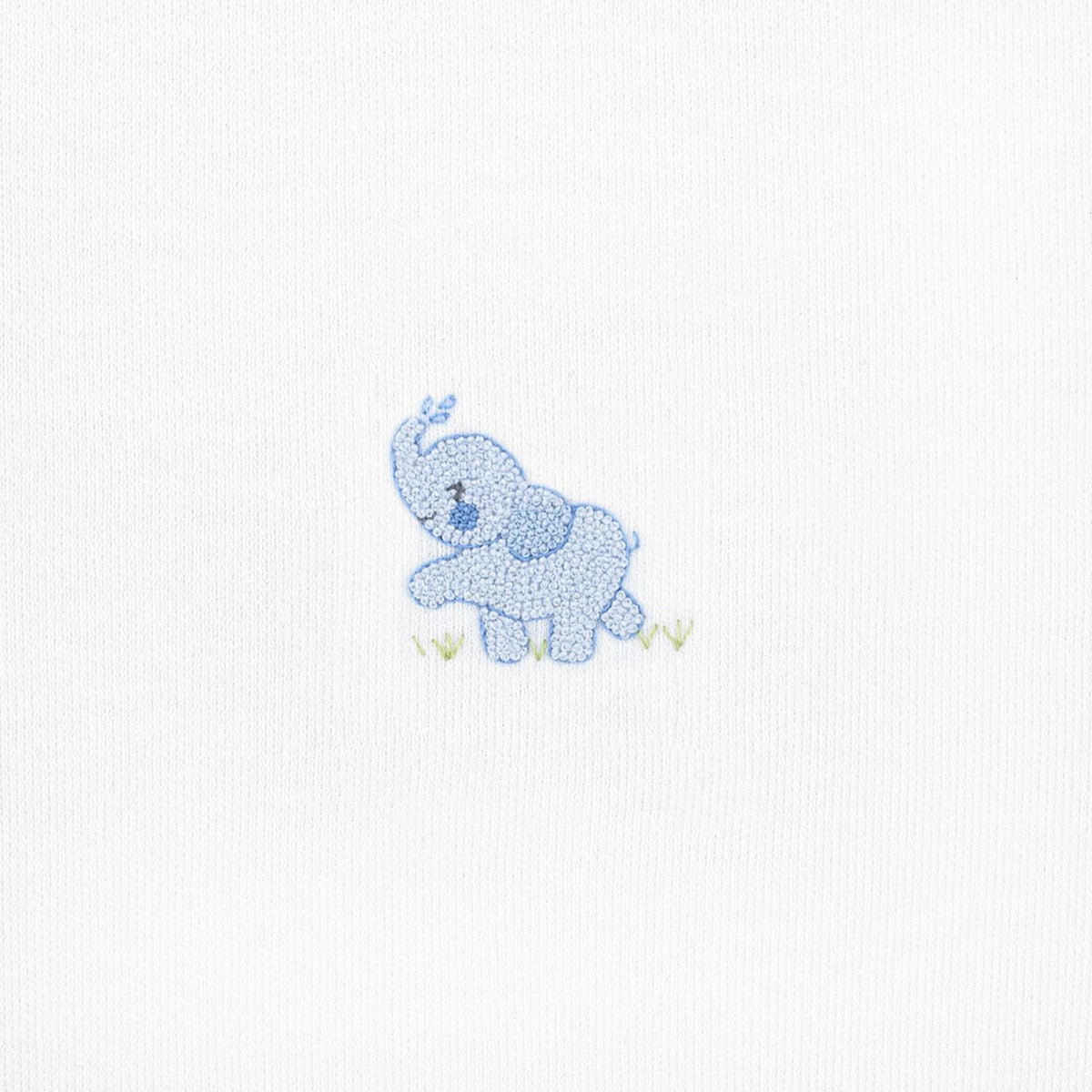 Elephant Embroidered Pima Blanket