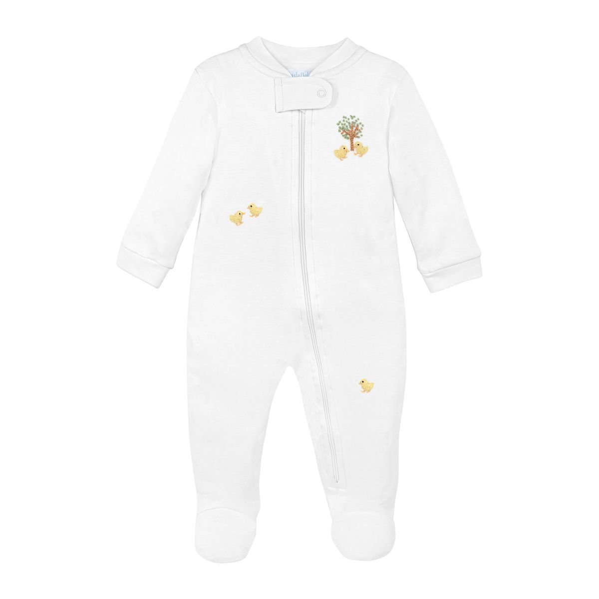 Farm Best Friend Embroidered Pima Zipper Footie