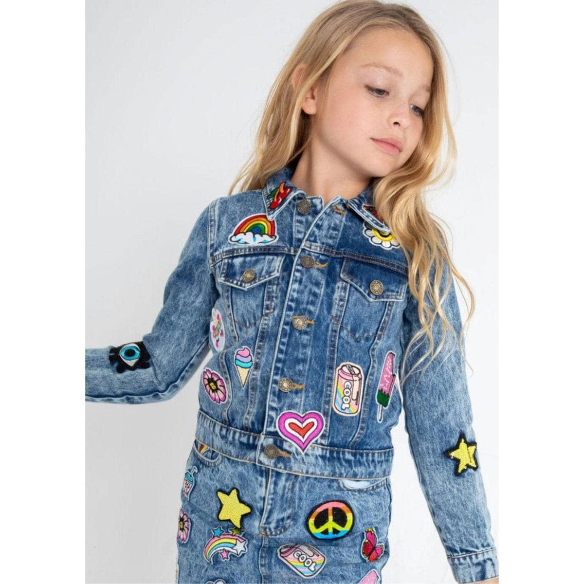 All About The Patch Crop Denim Jacket