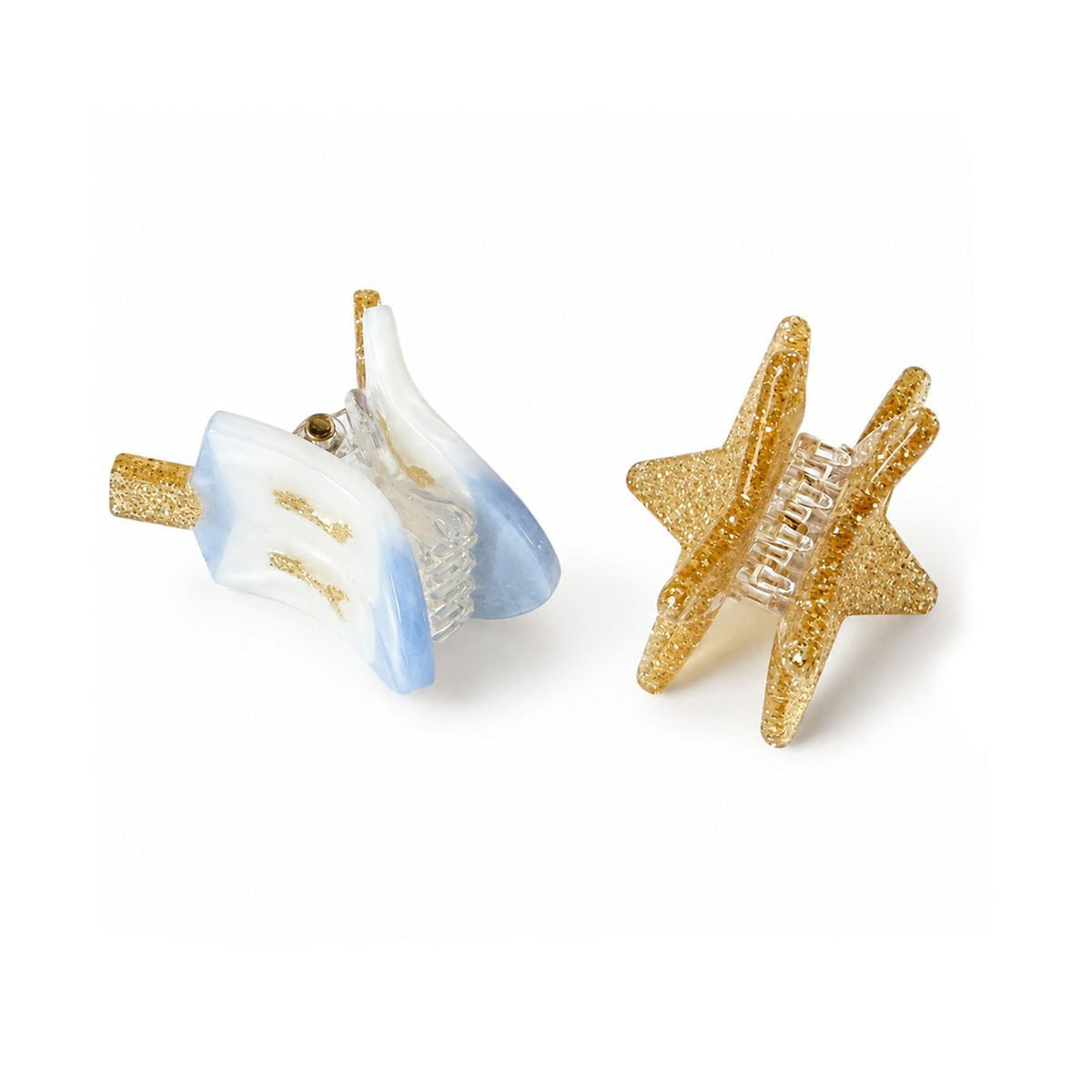 Dreidel Star Glitter Hair Claws Set of 2