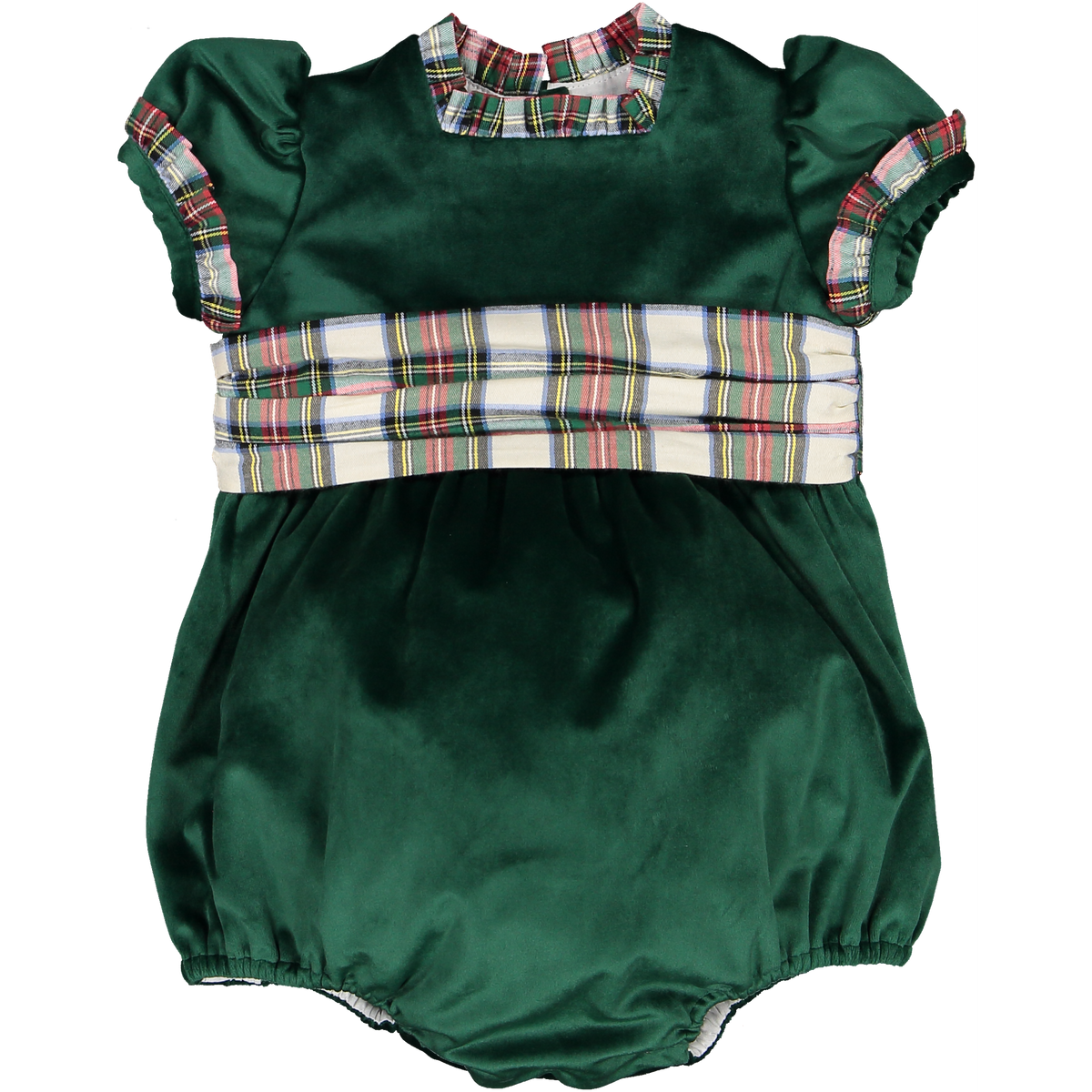 Emerald Green Velvet Romper