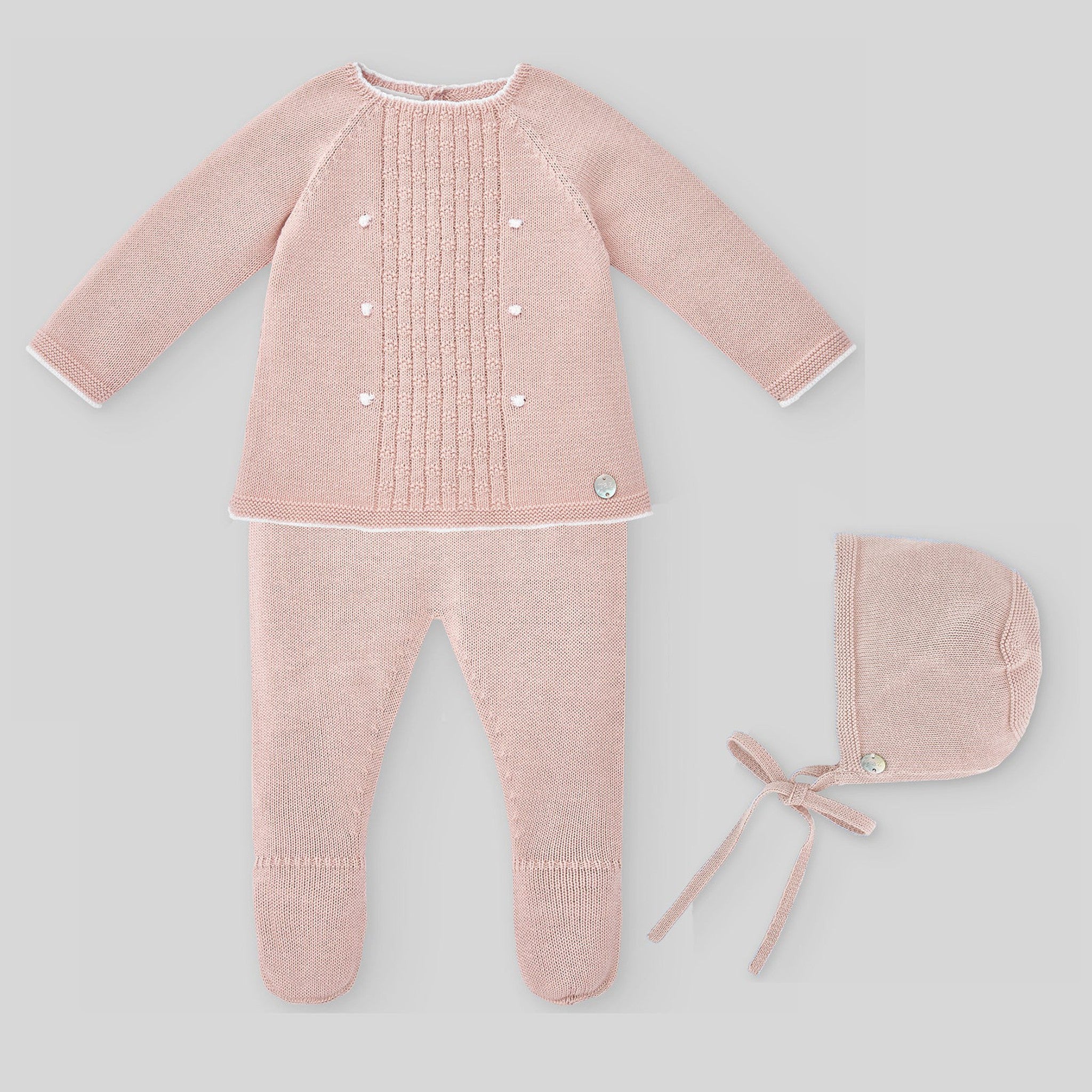 Regalo Knitted Set - Powder Pink