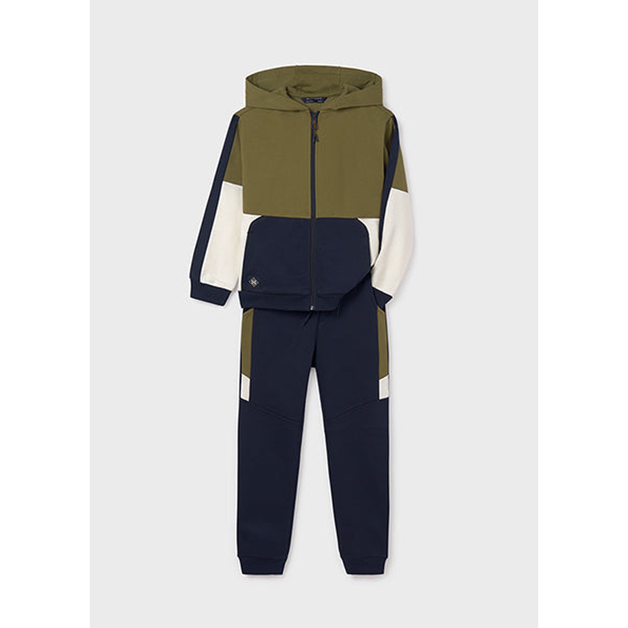 Khaki & Navy Two Piece Jogger Set