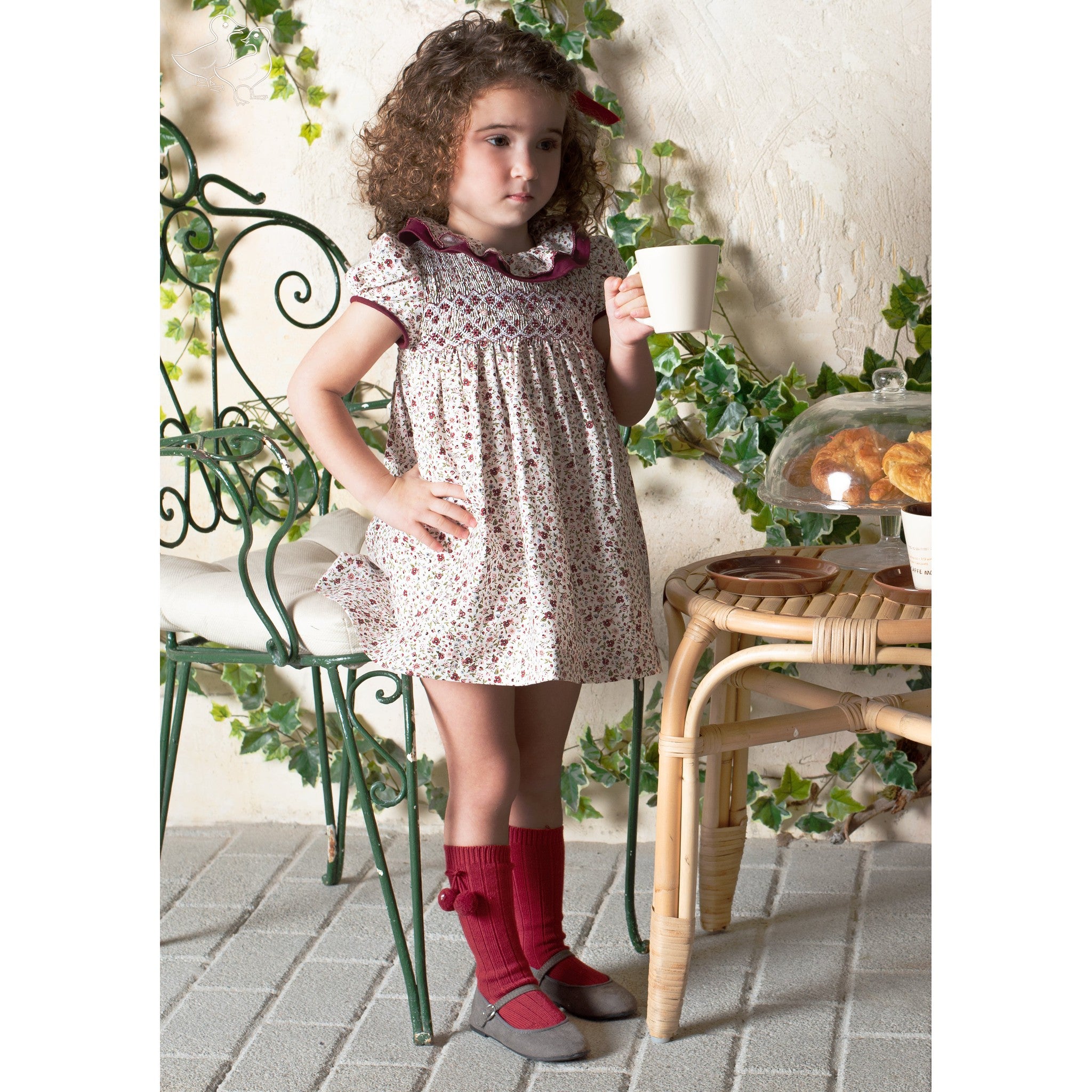 Pomegranate Smocked Dress