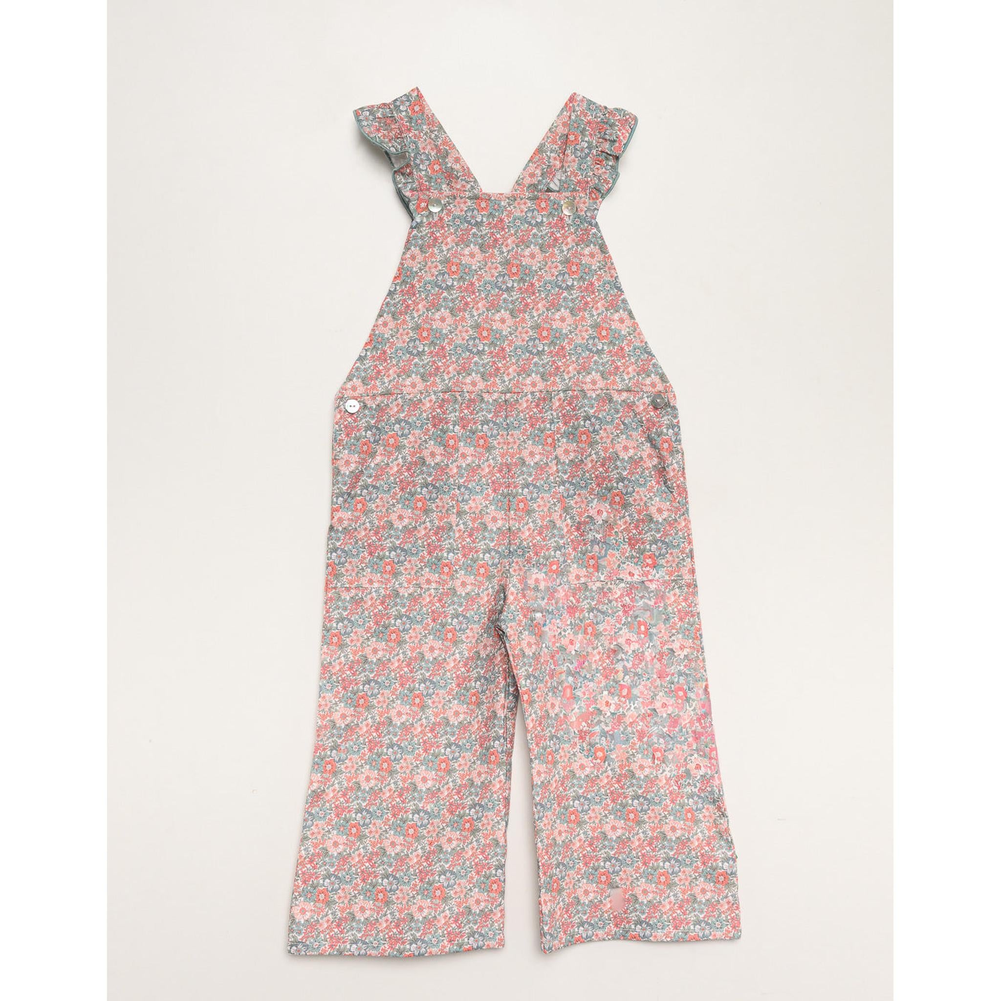 Peto Largo Flores + Camisa Scallop