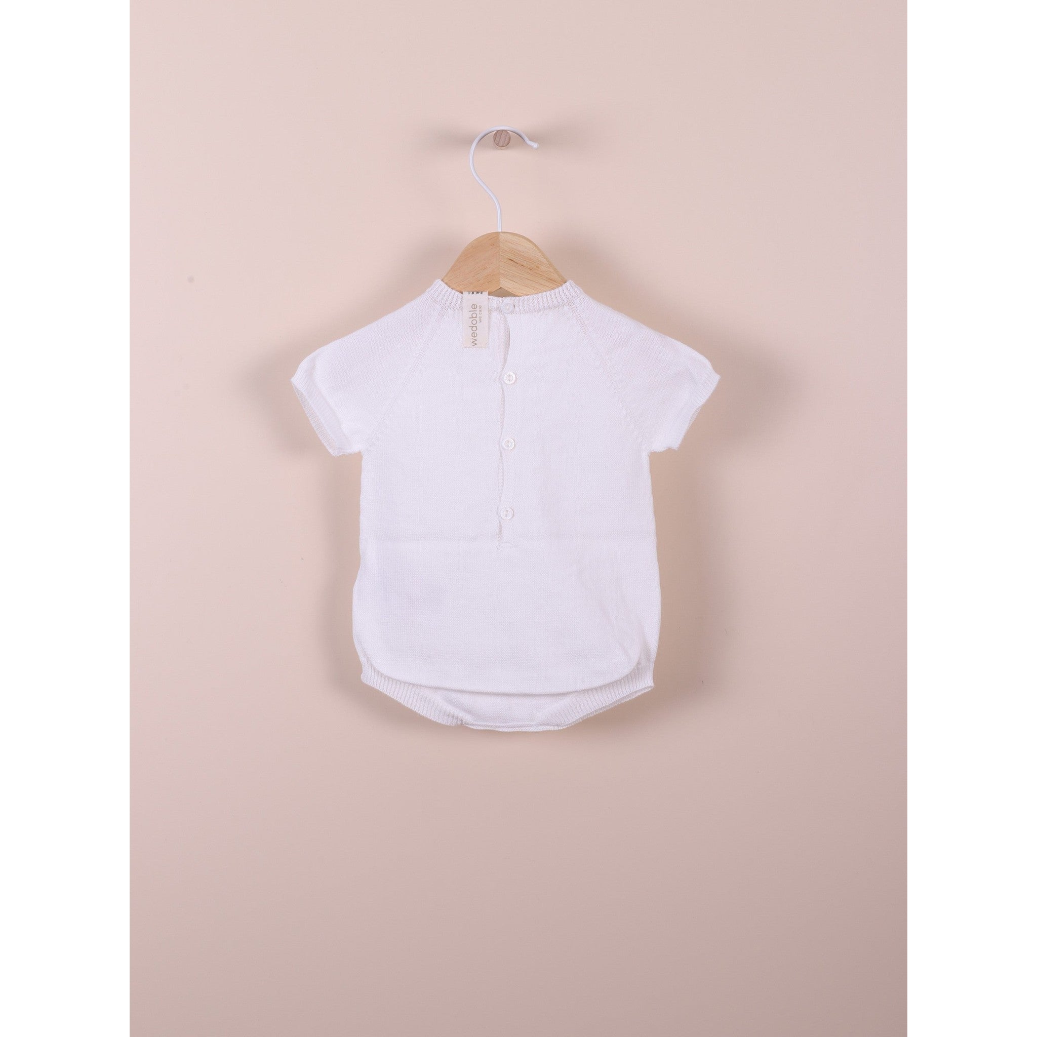 Short-sleeved shortie knitted in organic cotton | NATURAL TOUCH