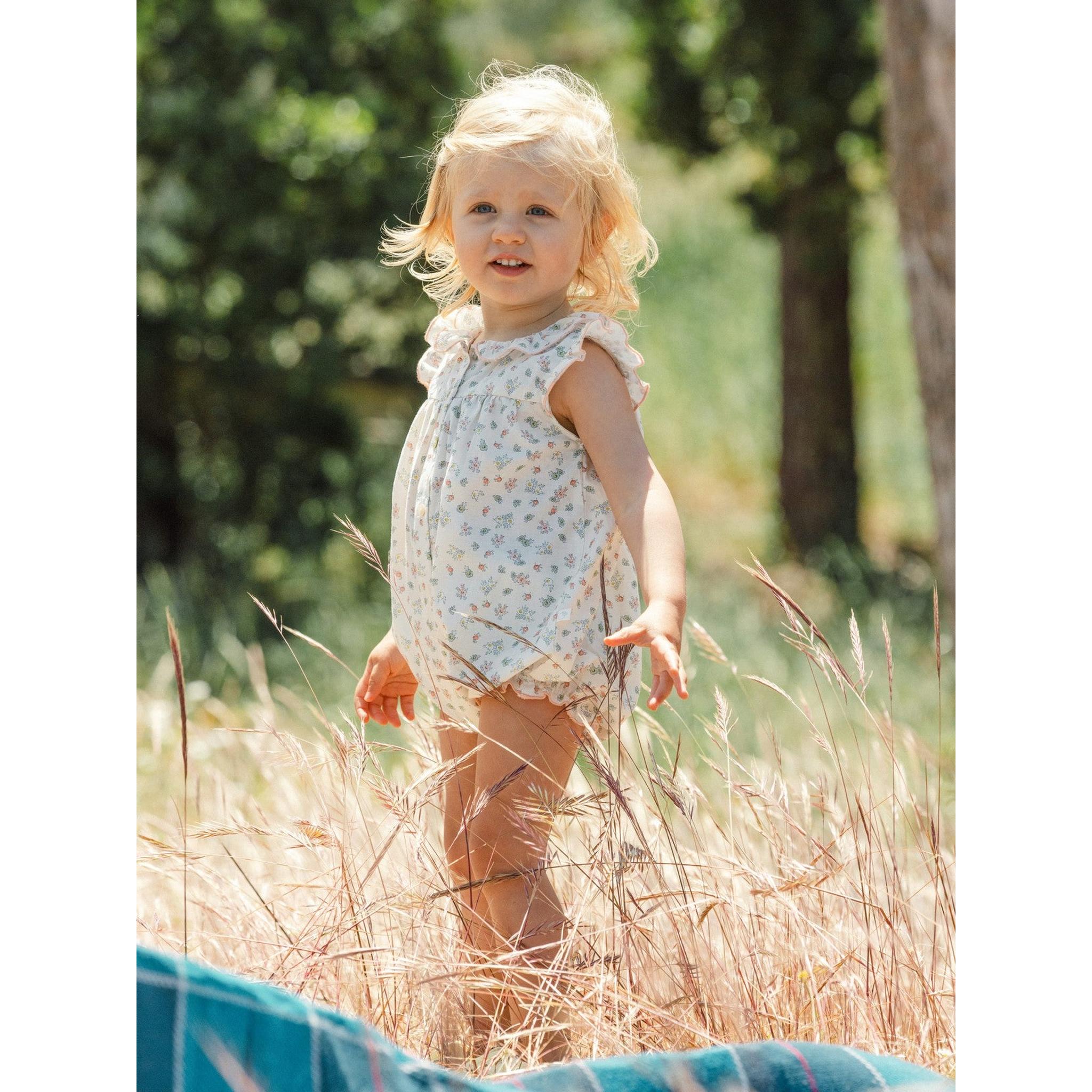 Floral print shortie with contrast details