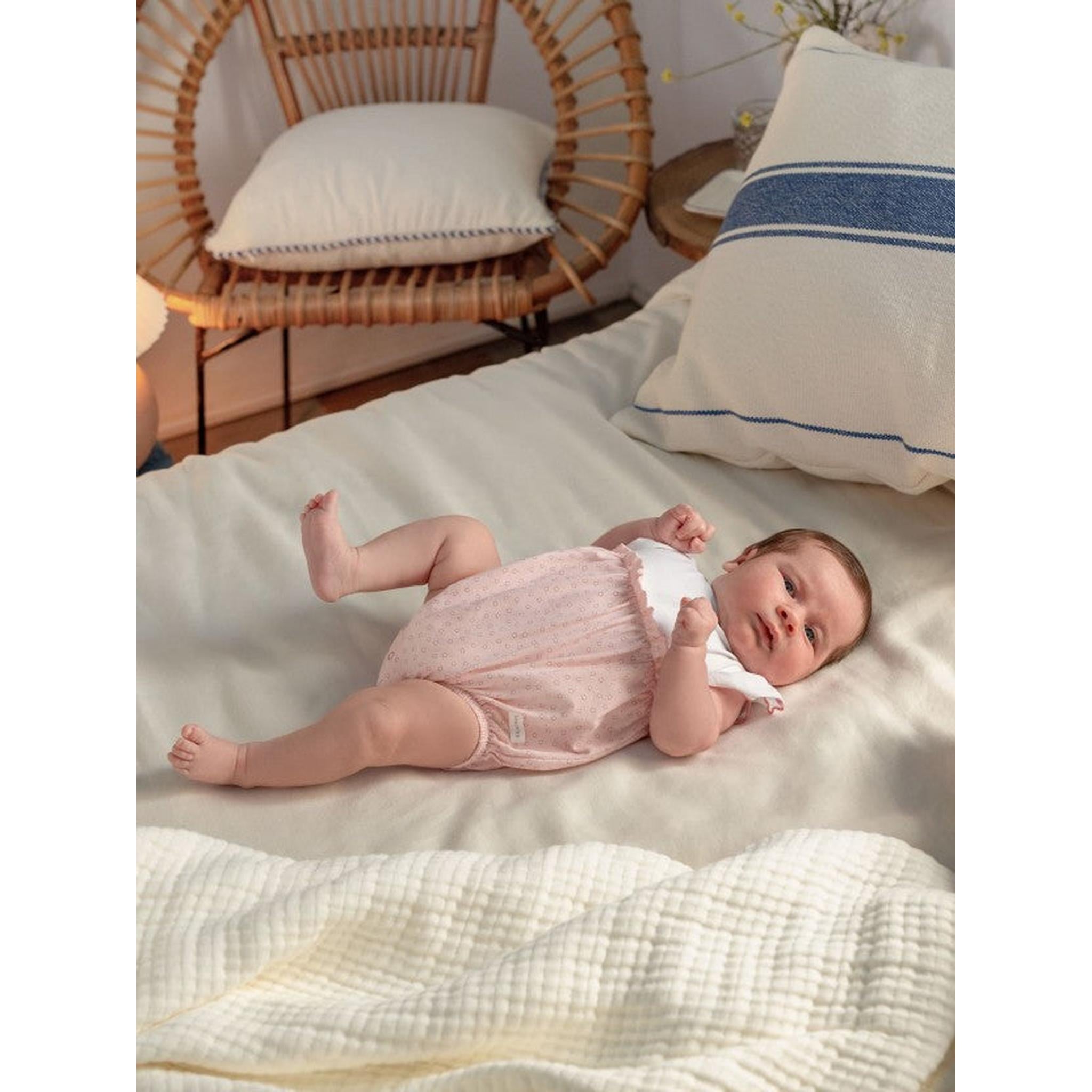 Shortie stars with ruffled detail on the sleeve