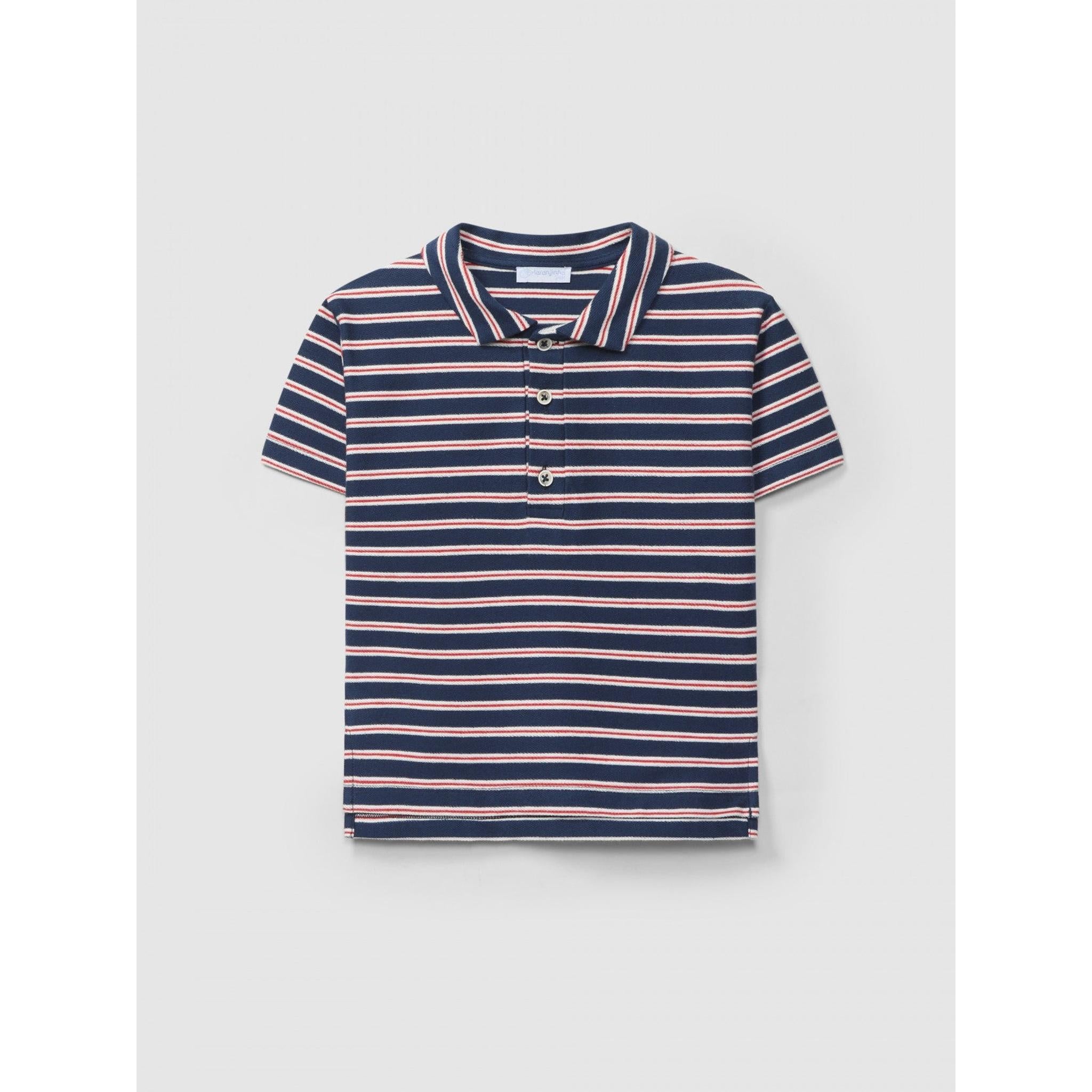 multi-coloured striped plush - navy