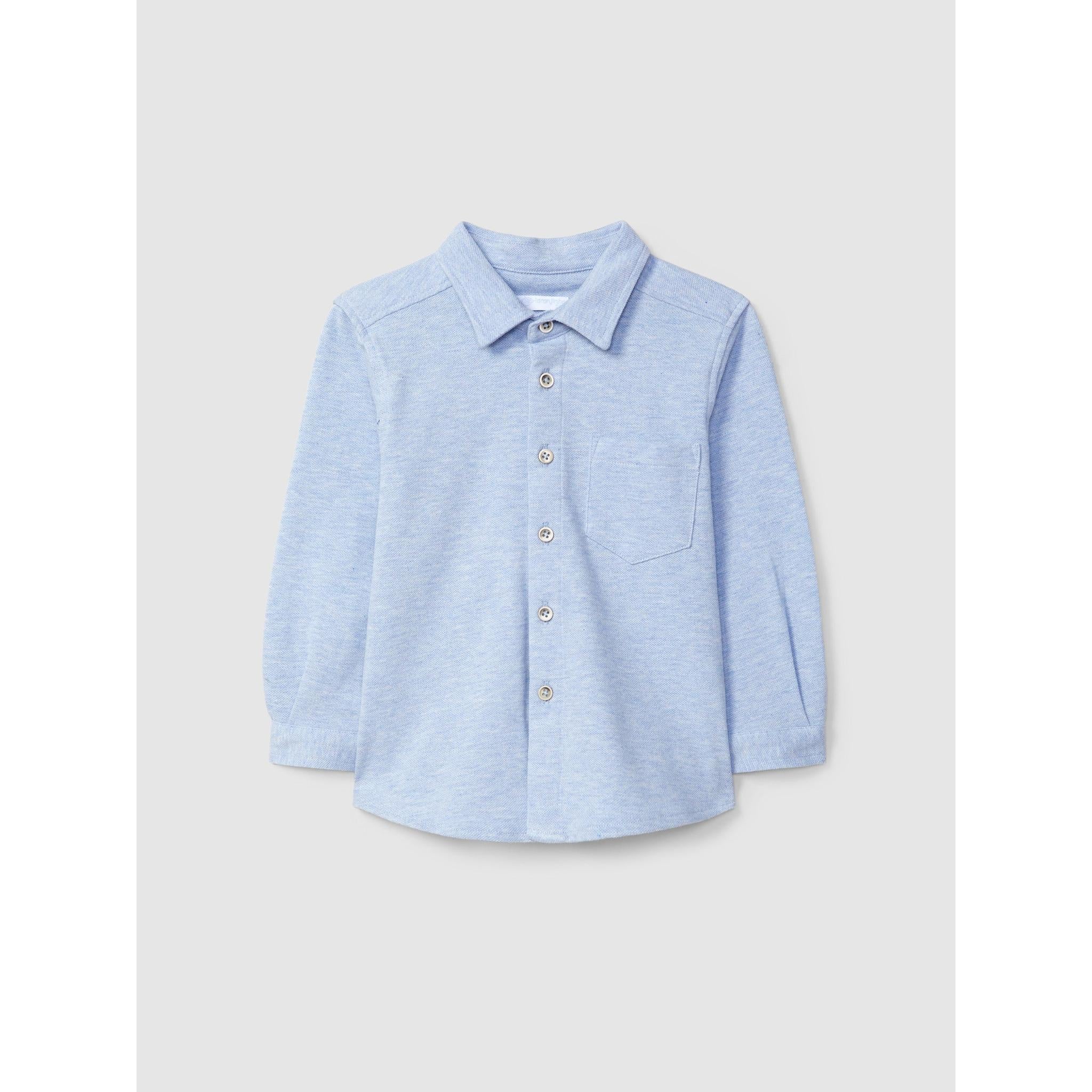 Piqué shirt with pocket