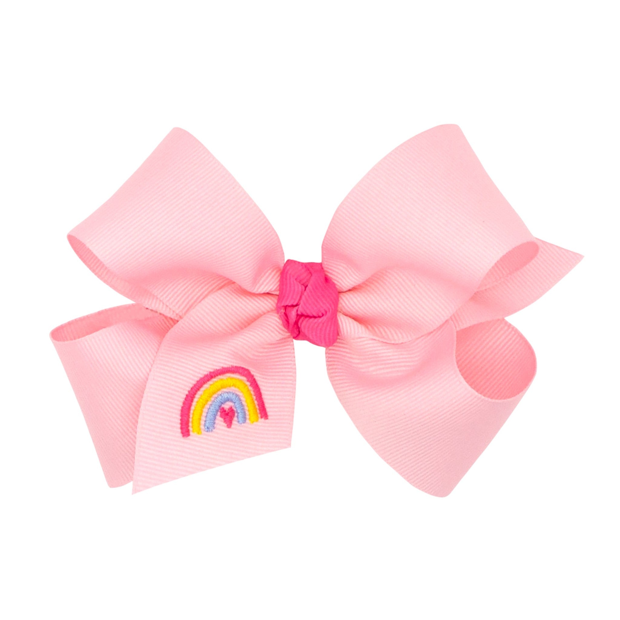 Embroidered Medium Moonstitch Grosgrain Hair Bow