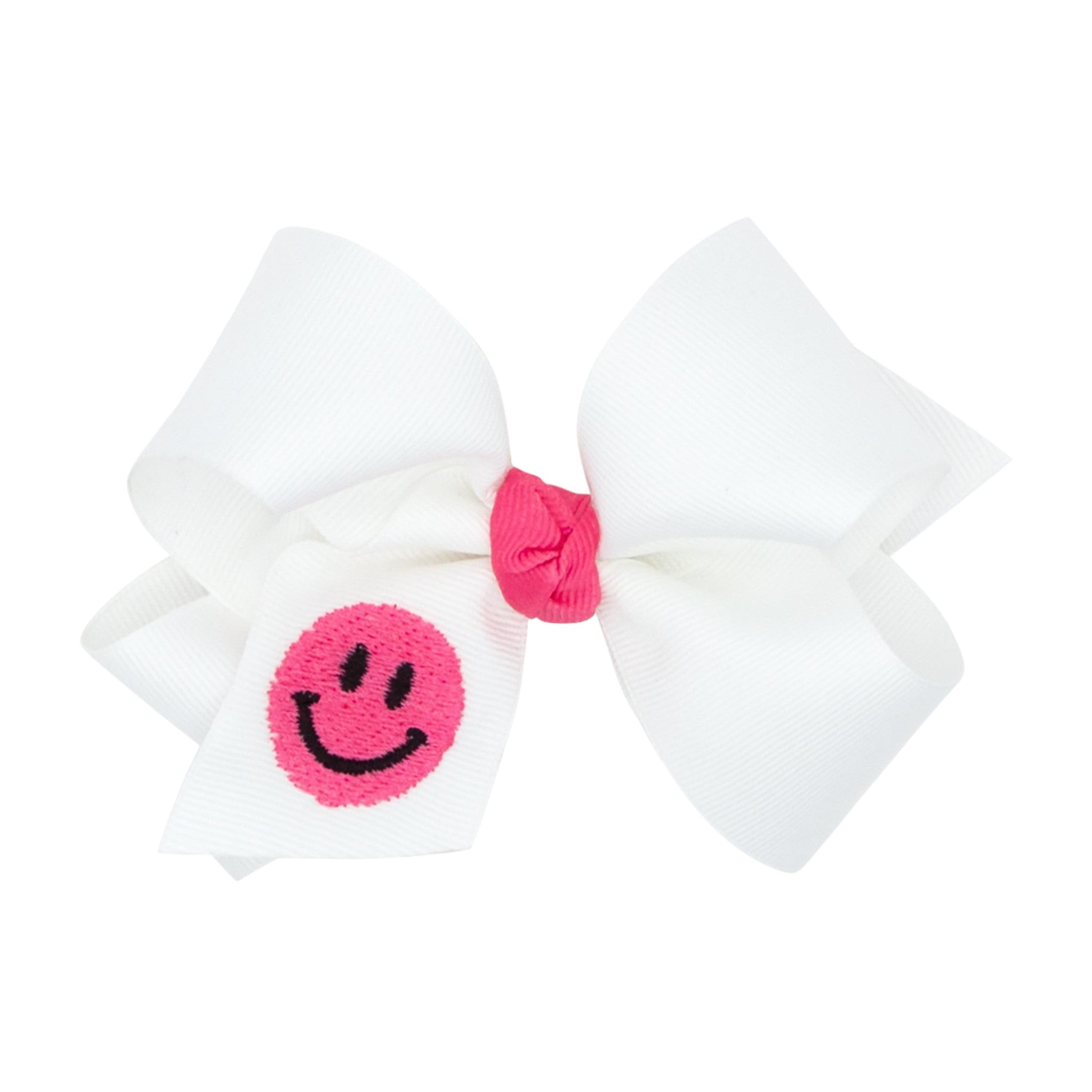 Embroidered Medium Moonstitch Grosgrain Hair Bow