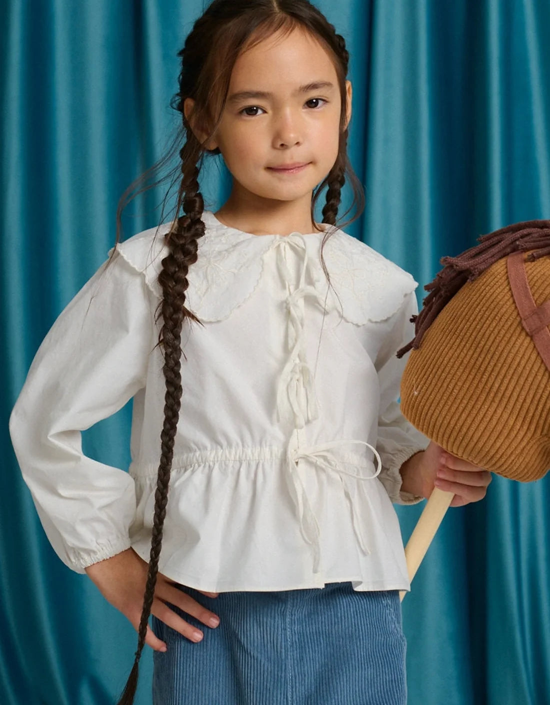 MERCEDEST PEPLUM SLEEVES CORDUROY SET