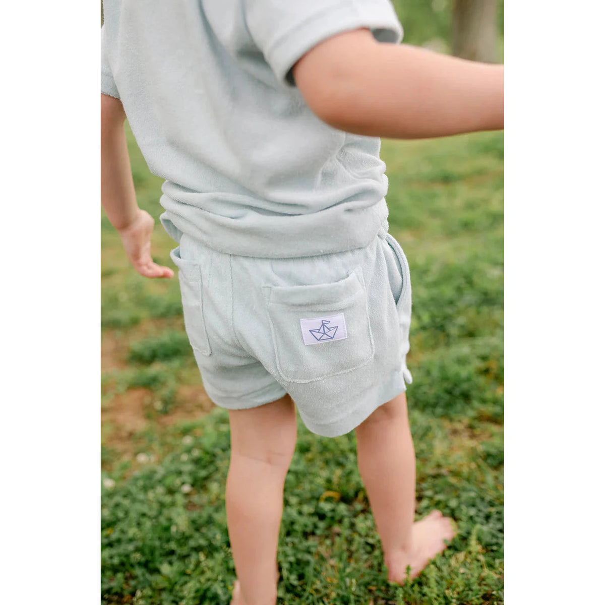 Blue Terry Short Set