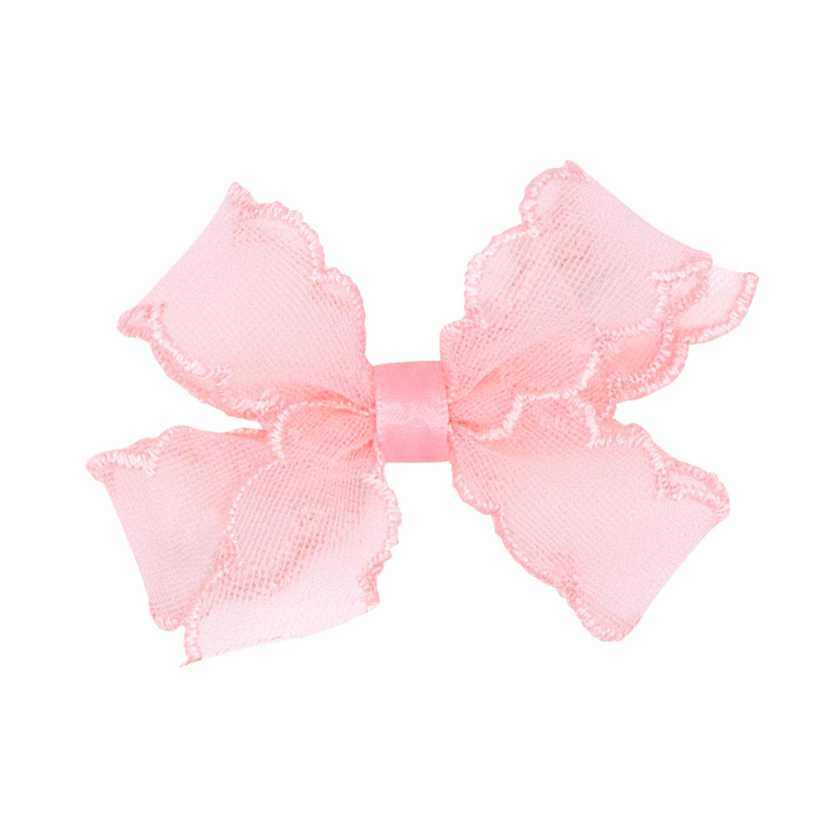 Organza Scallop Medium Bow