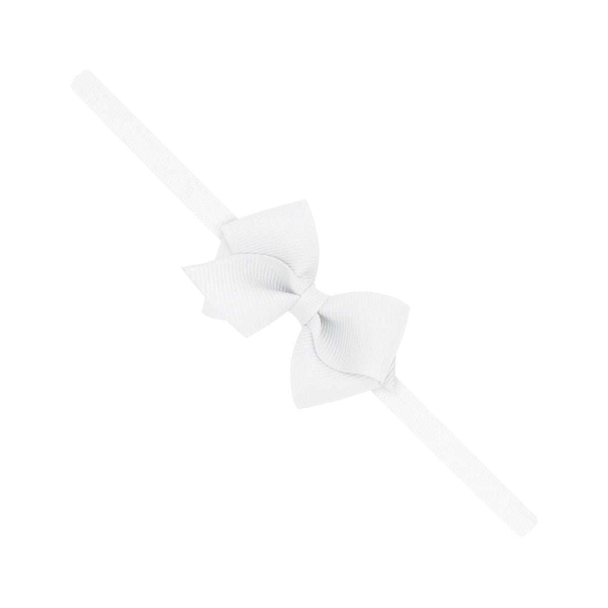 Wee Grosgrain Bow on Matching Skinny Nylon Band