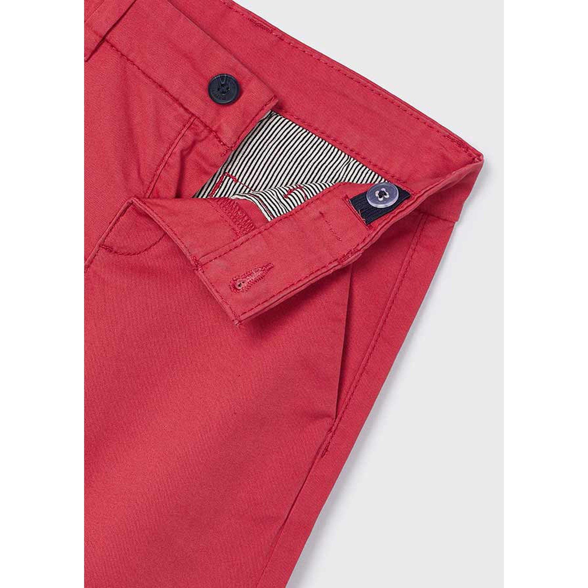 Linen Short Sleeve Red Short Set